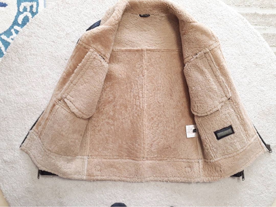 最終※美品 WIND ARMOR B3 羊革 ラムレザー ムートン ジャケットM
