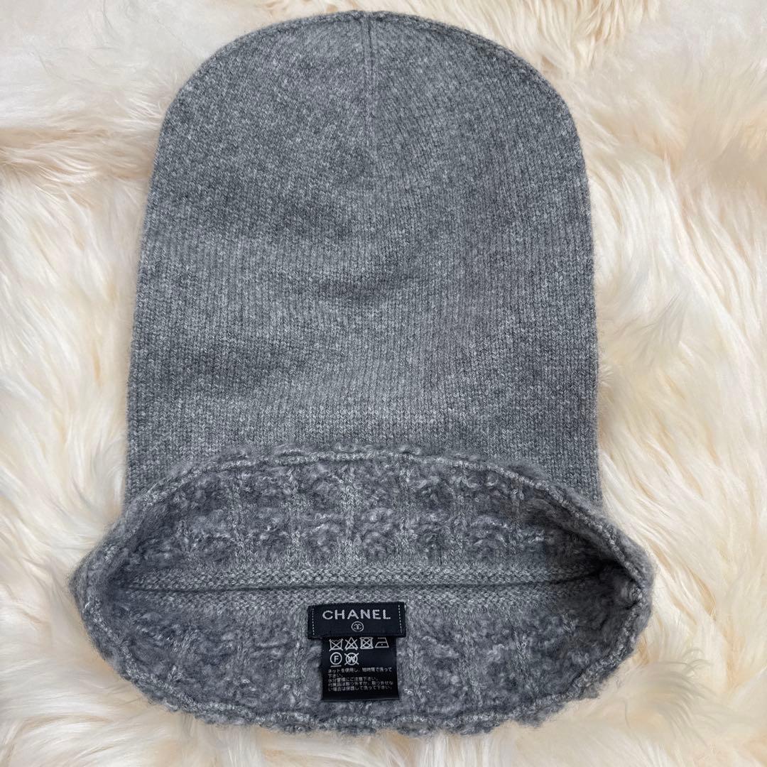 【新品】CHANEL シャネル ♡グレー♡カシミヤ♡ニット帽♡ココマーク