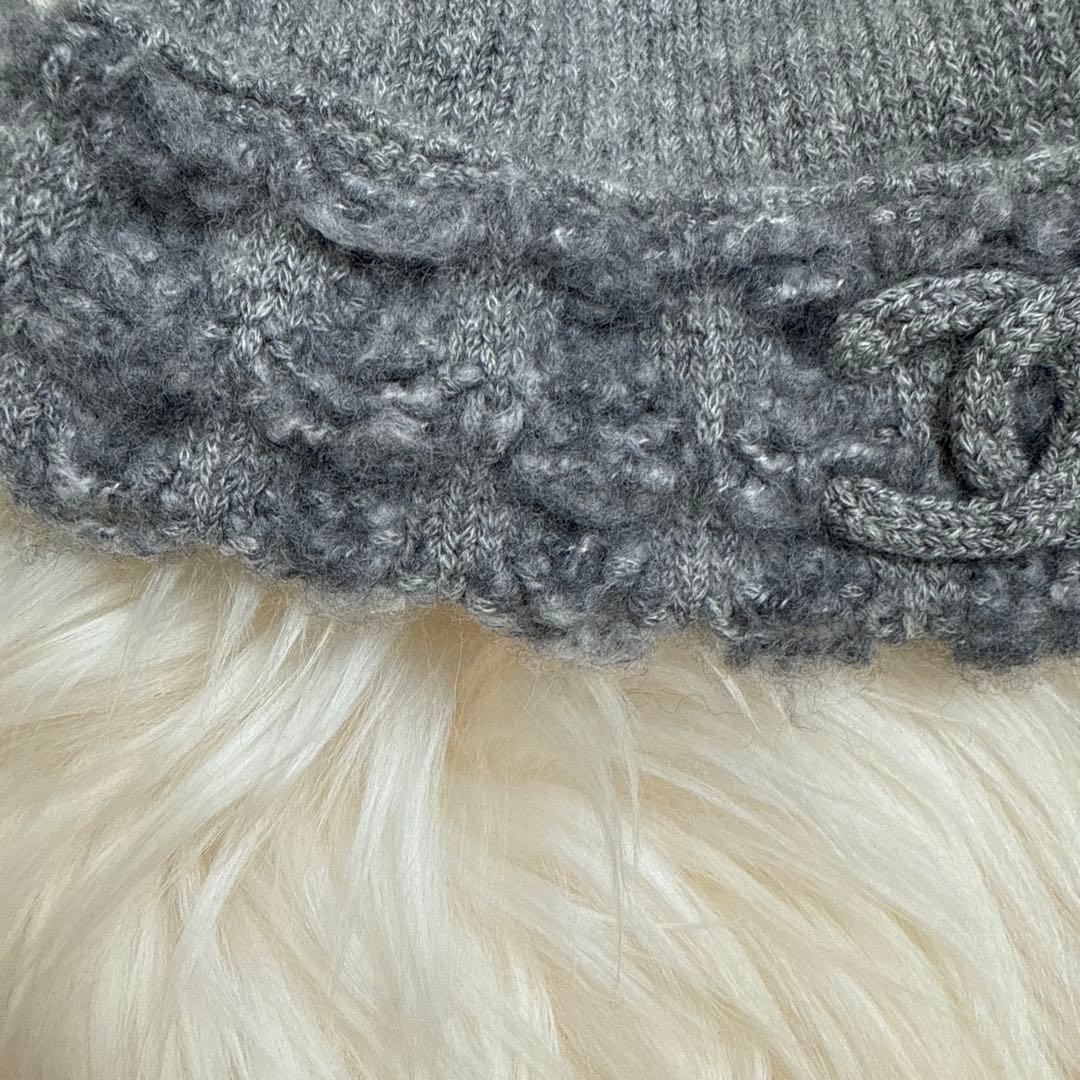 【新品】CHANEL シャネル ♡グレー♡カシミヤ♡ニット帽♡ココマーク