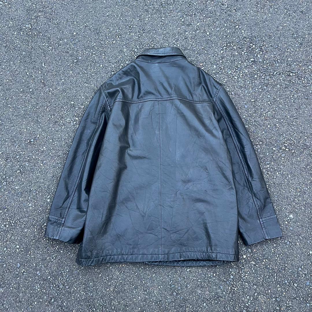 00s初期 OLD GAP レザーカーコート 裏地中綿キルティング 野村訓市着用