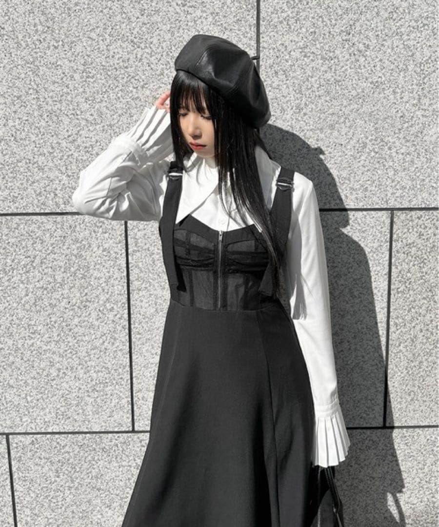 【LVEU.】ジップビスチェフレアワンピース