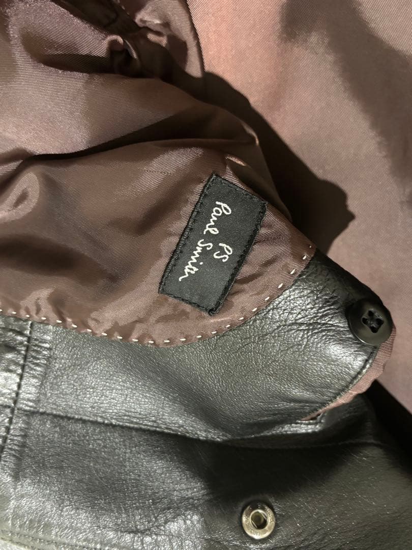 paulsmith ブラックレザージャケット archive darkwear