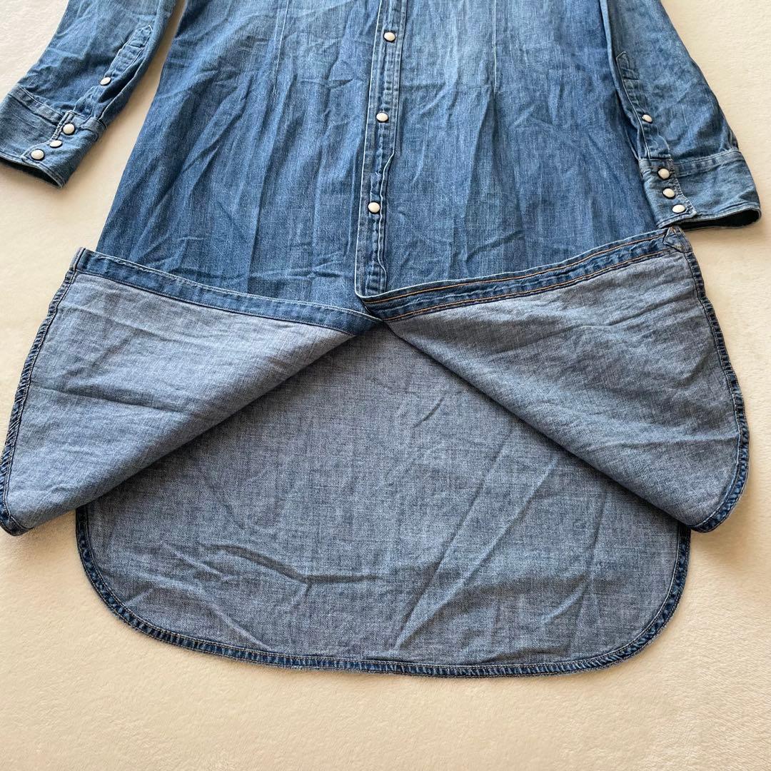 極美品 ポロラルフローレン デニム ウエスタン シャツドレス ワンピース M