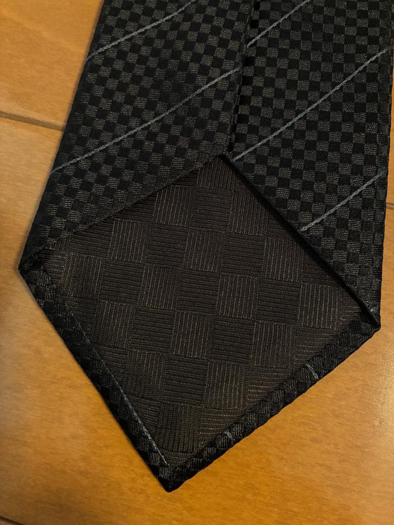 Louis Vuitton ルイヴィトン　ブラック チェック柄 ネクタイ