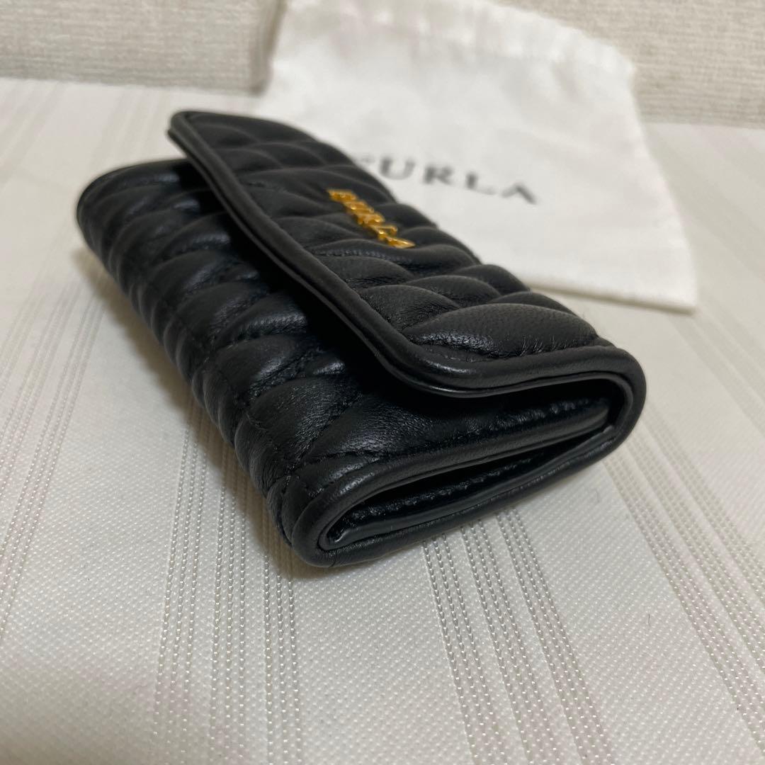 未使用品 FURLA フルラ 6連キーケース レザー 黒