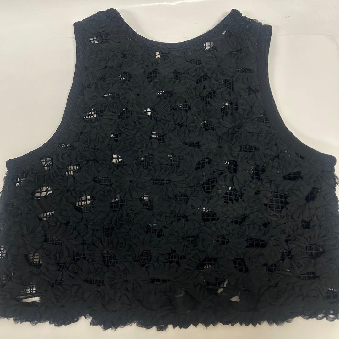ユナイテッドアローズ UNITED ARROWS チュールメッシュベスト 黒