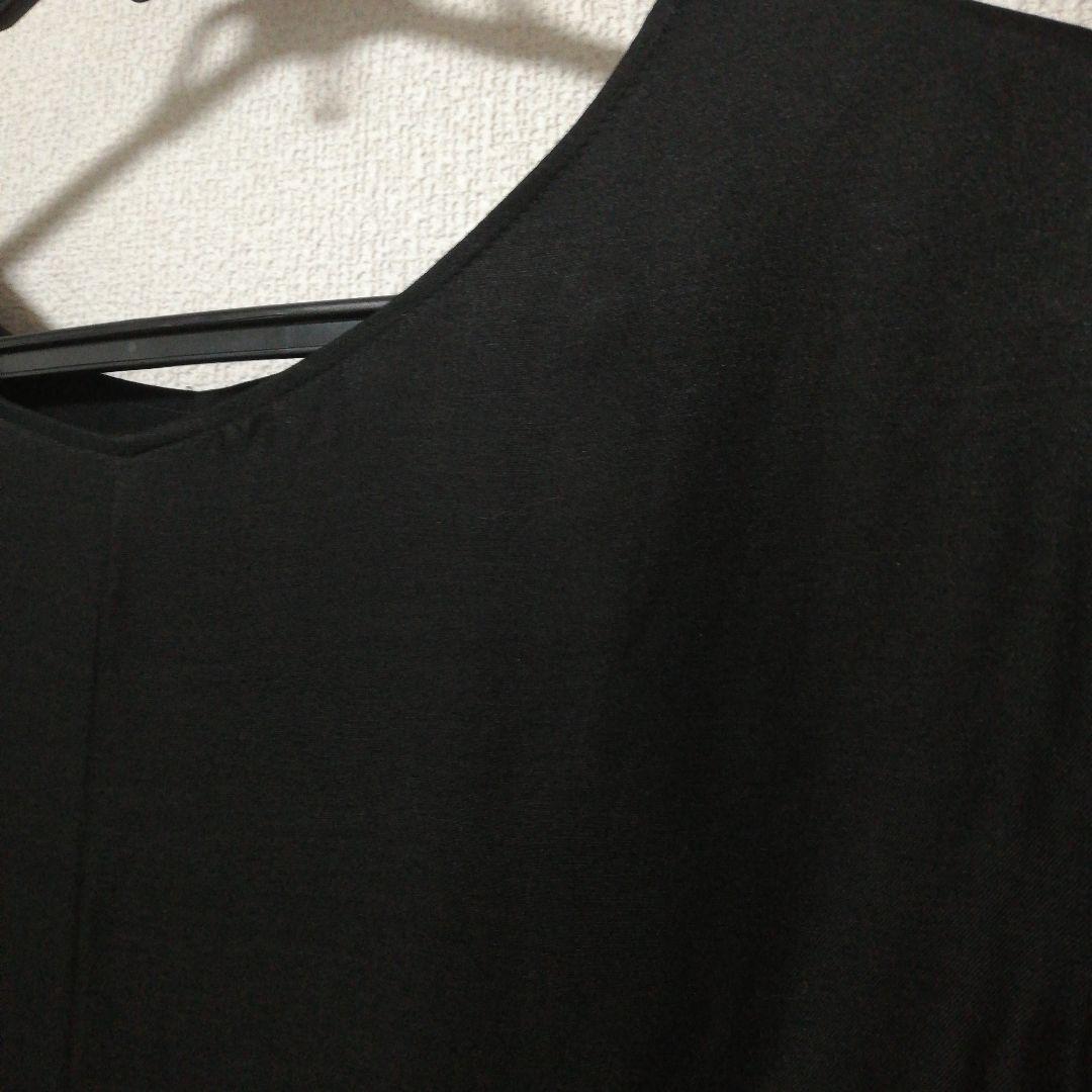 【美品】シンプル 黒 ノースリーブ ロングワンピース　ヨウジヤマモト