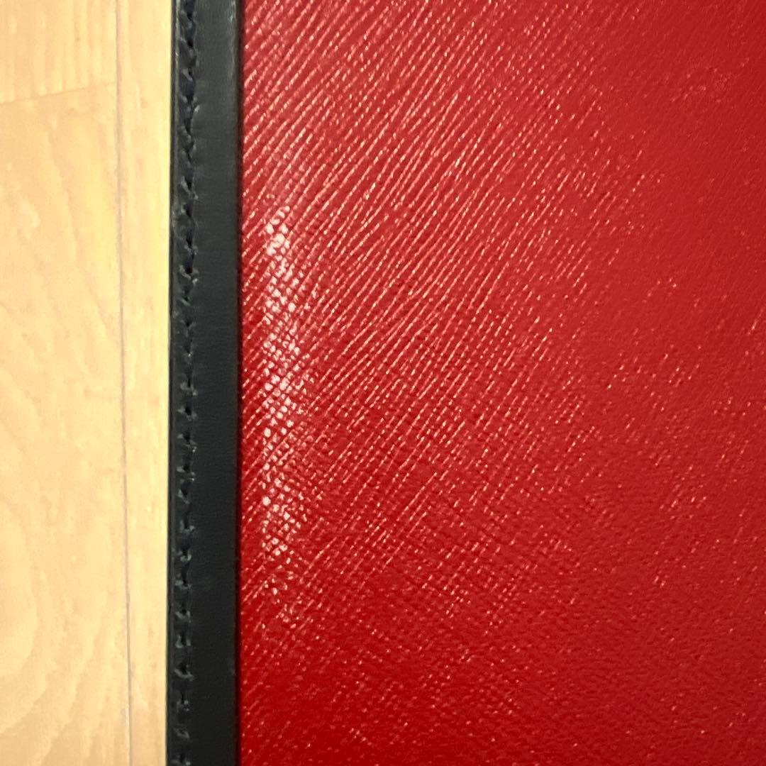 グッチ　GUCCI ヴィンテージリング式ファイル ブルーグレー ロゴパターン