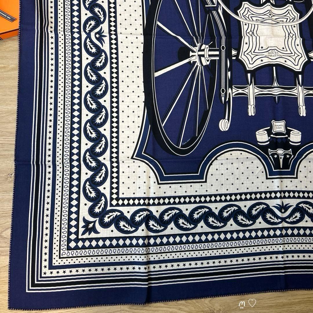 HERMES　エルメス　カレ140　ジェアン　四輪馬車の車輪バンダナ　カシシル