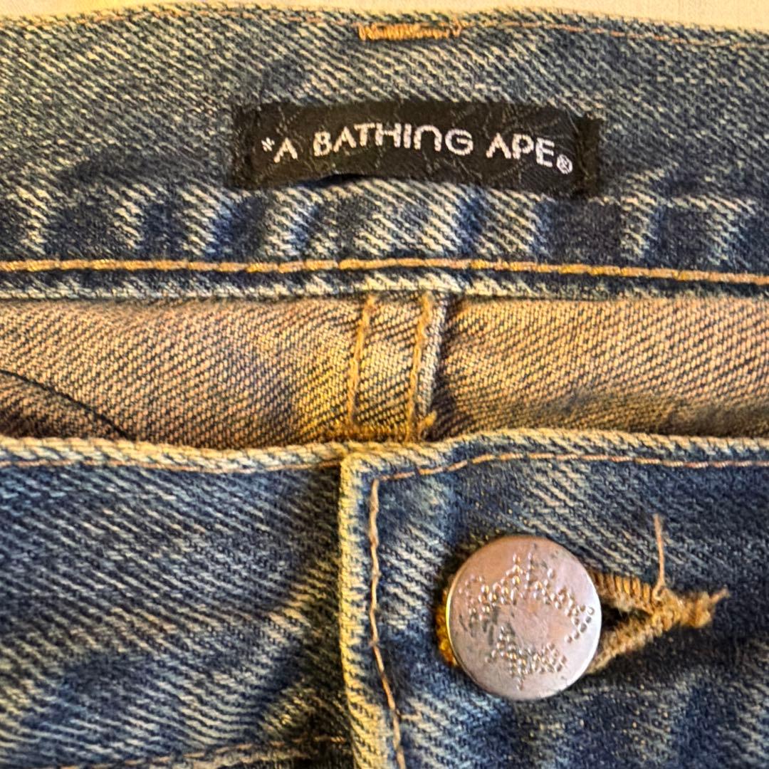 A BATHING APE バックプリントデニム