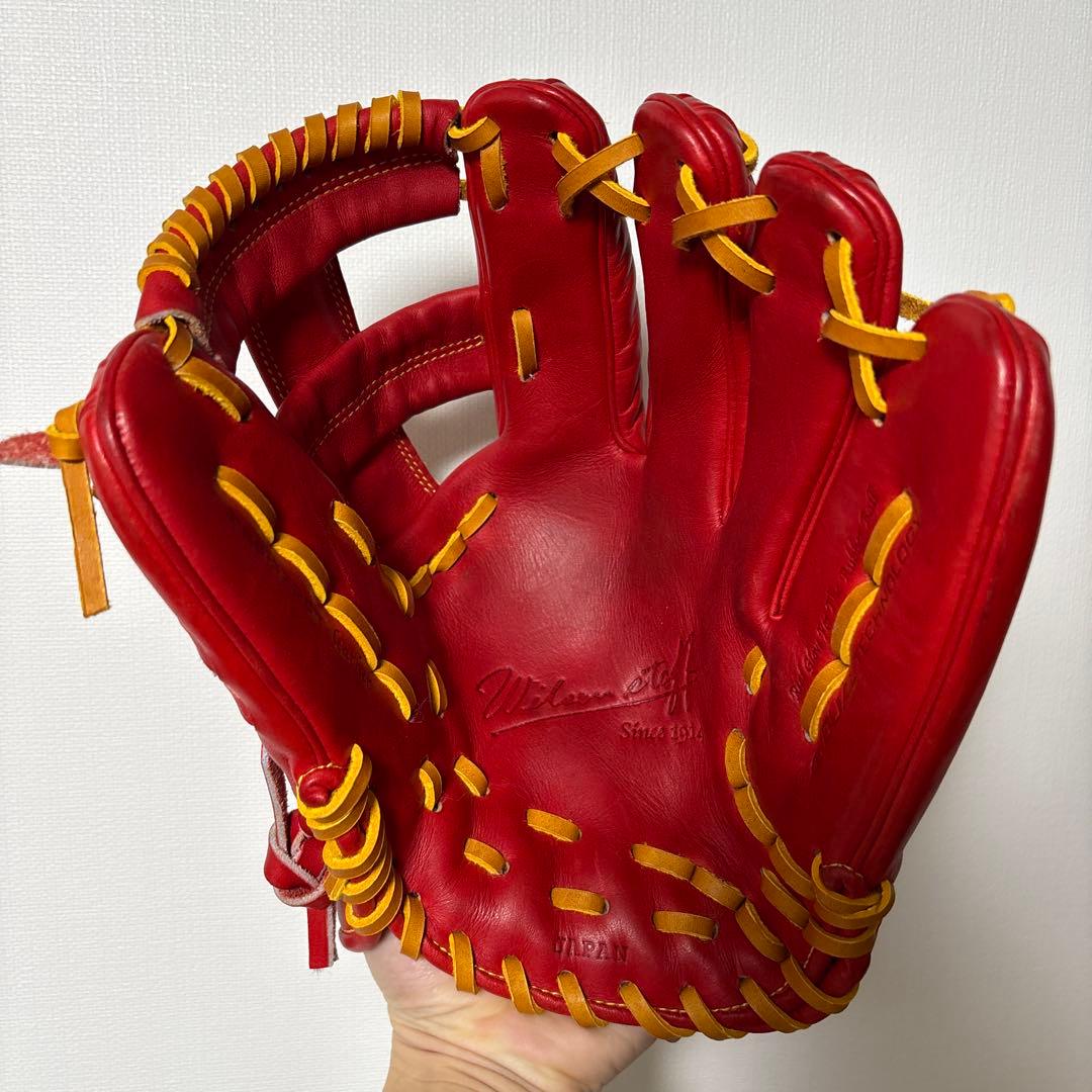 中古 ウィルソンスタッフ DK型 軟式 内野手 グラブ 全紐交換済