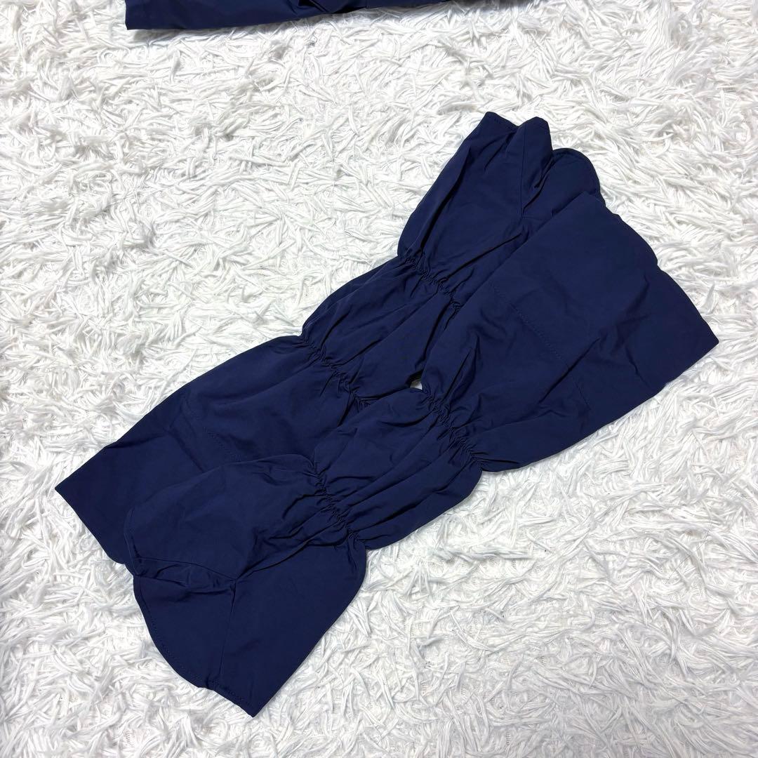 Jun&rope レインウェア ワンピース ネイビー フード 防水 ゴルフウェア