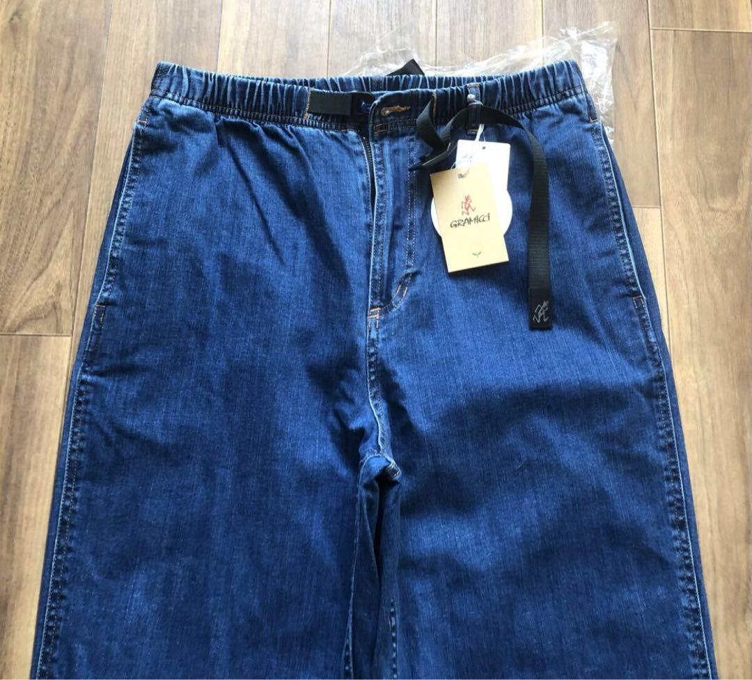 【別注】Gramicci / ルーズ テーパード ストレッチ デニム パンツ L