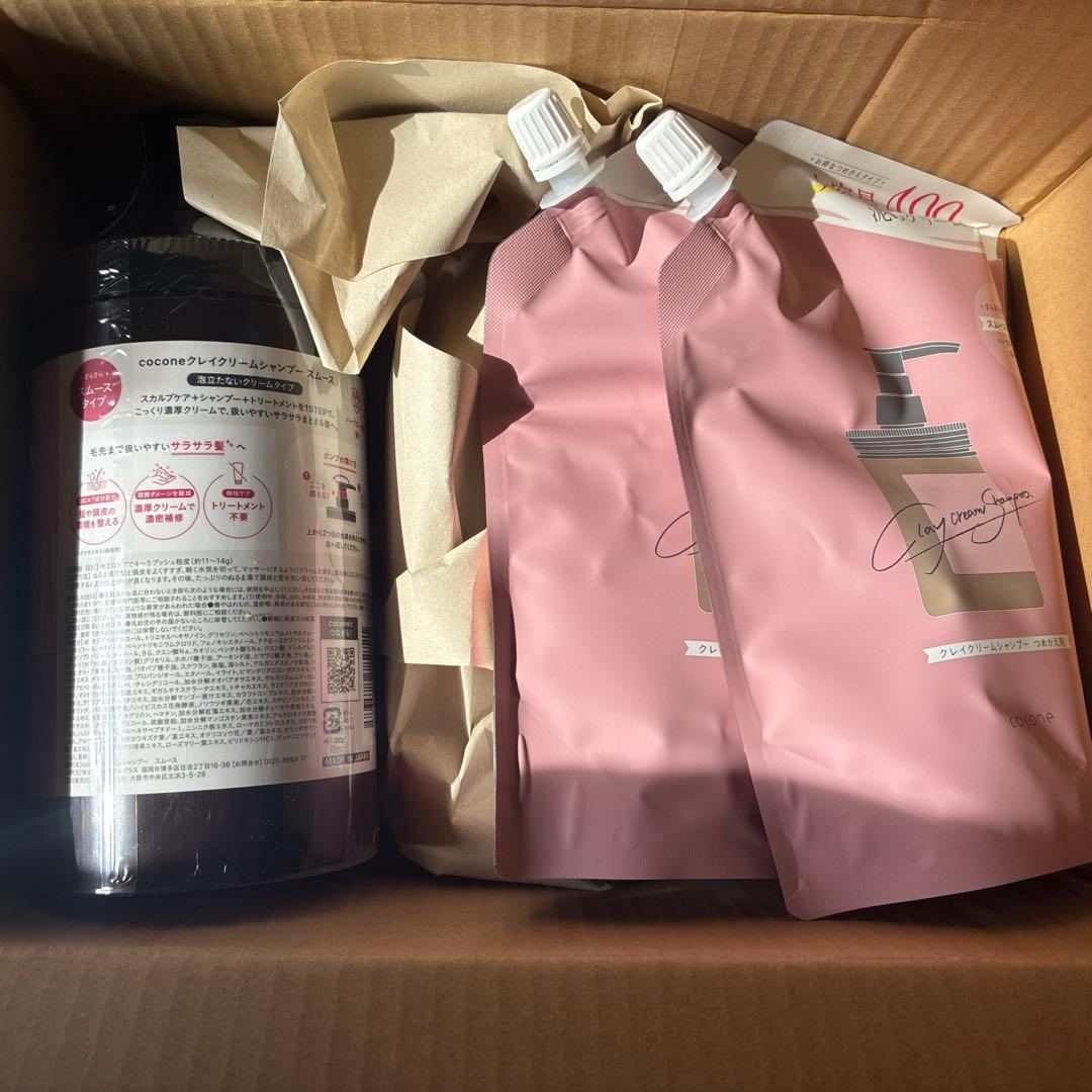 新品未使用　cocone クレイクリームシャンプー 詰め替えセット