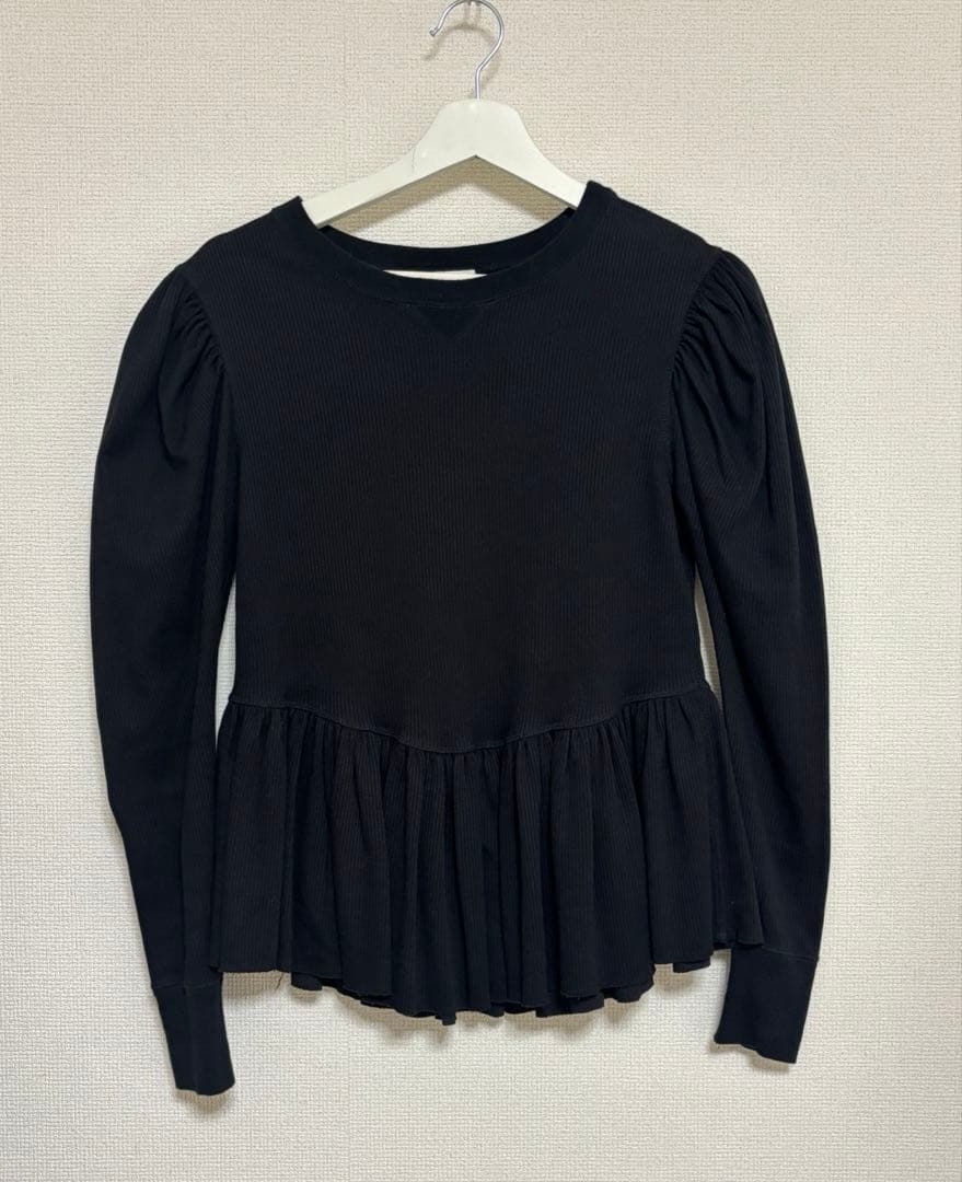 完売品✨RHODOLIRIONリブ パフスリーブプルオーバー Tee Bshop