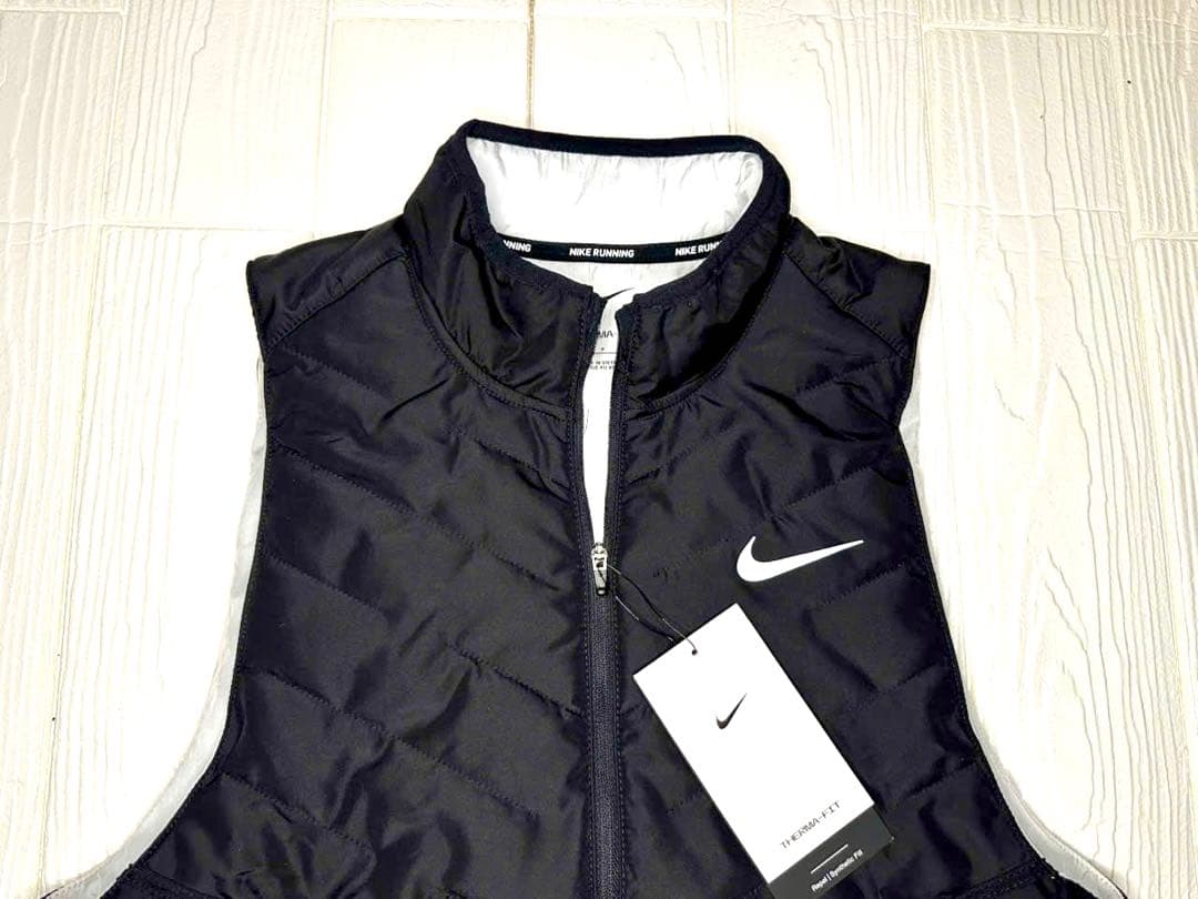 NIKE ナイキ ランニング 中綿ベストTHERMA-FITメンズ ブラック新品