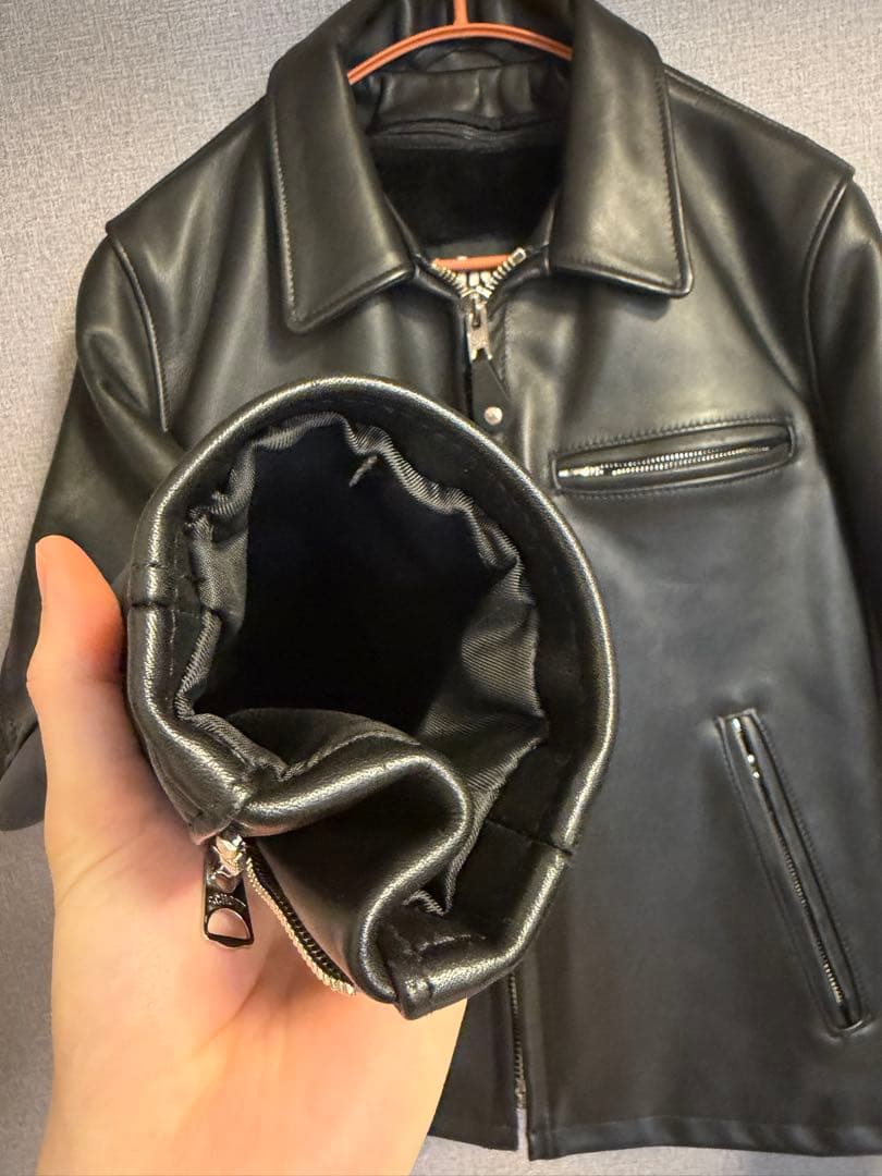 フ*俺様 【美品】Schott 643 襟付きシングルライダース 38 ライナー