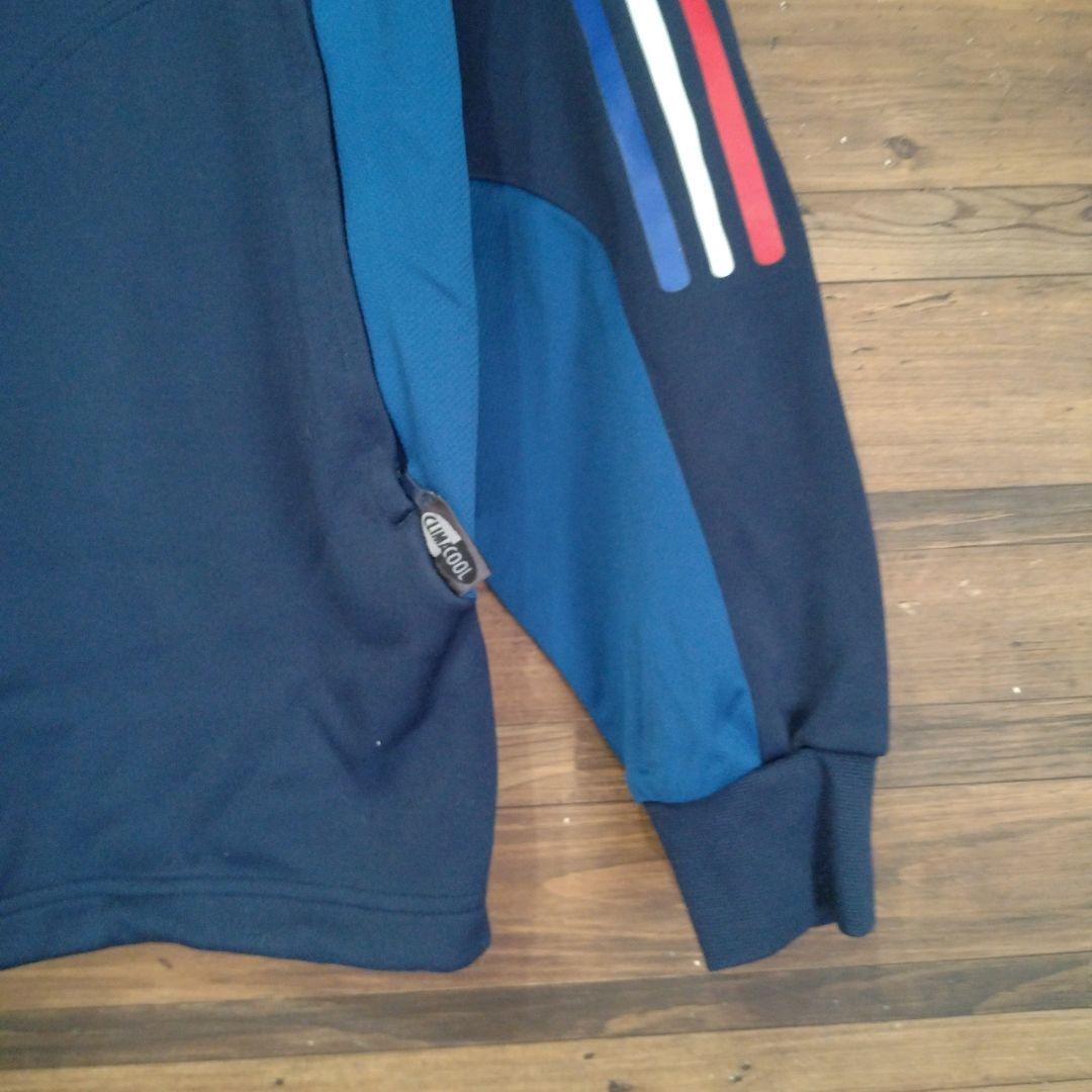 【希少】adidas　フランス代表　00s　刺繍ロゴ　ハーフジップトラックトップ