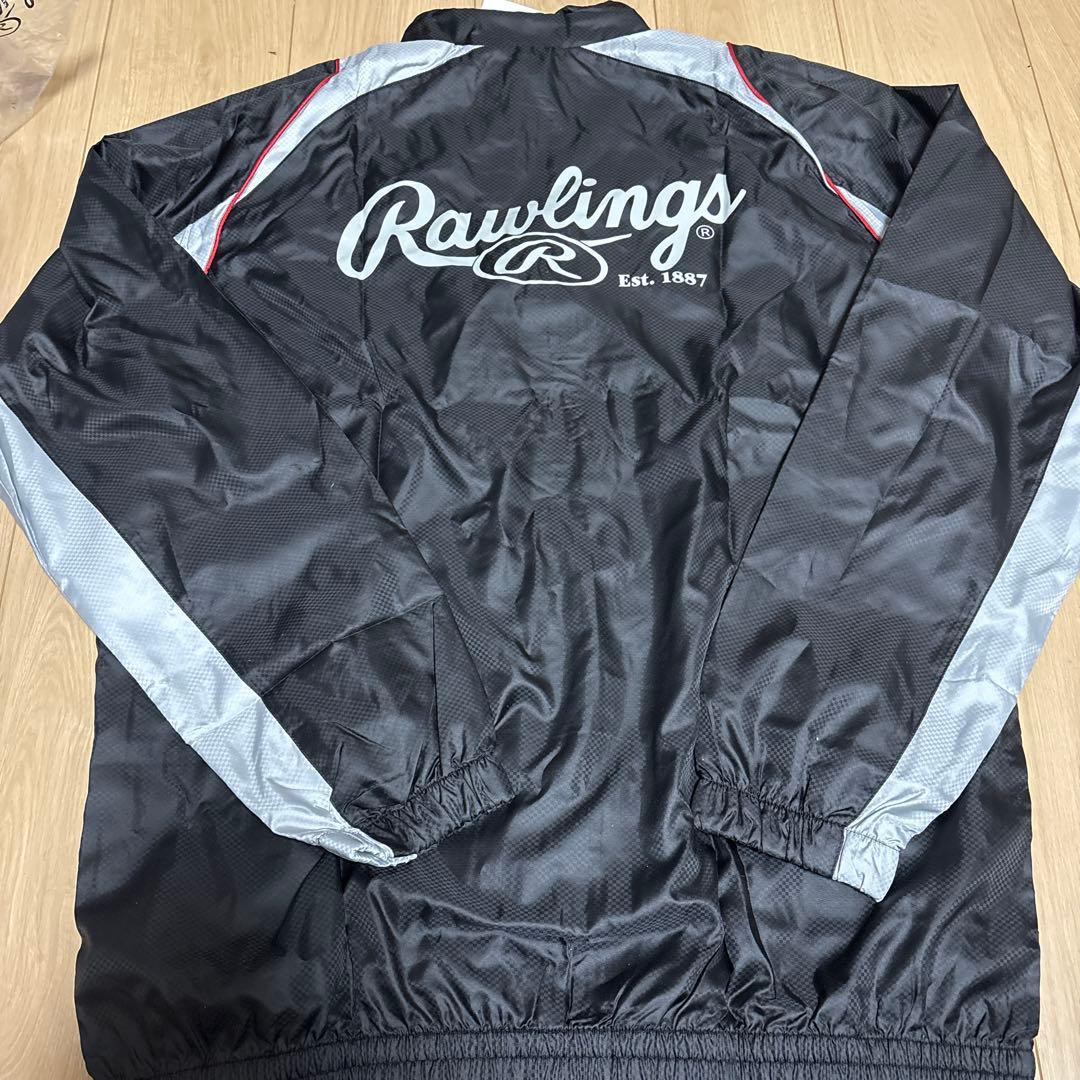 新品　Rawlings メッシュジャケット 黒/シルバー
