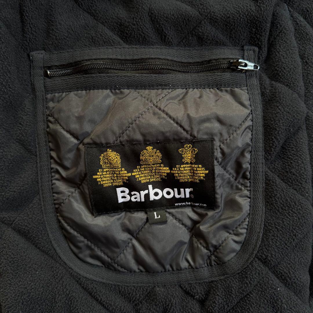 Barbour ネイビー キルティングベスト Lサイズ