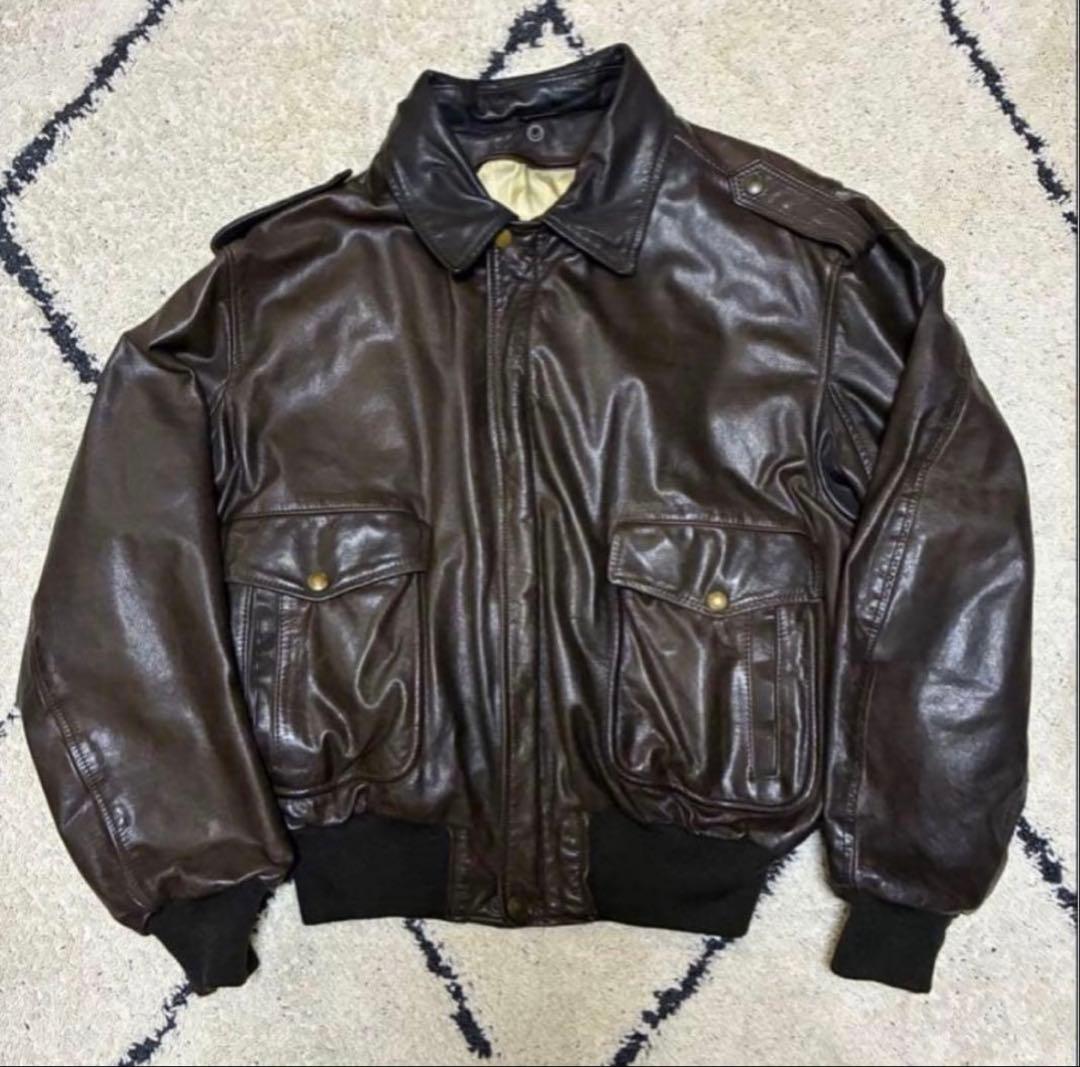 【美品】SCOTT G1 A2レザー フライトジャケット白ボア無し