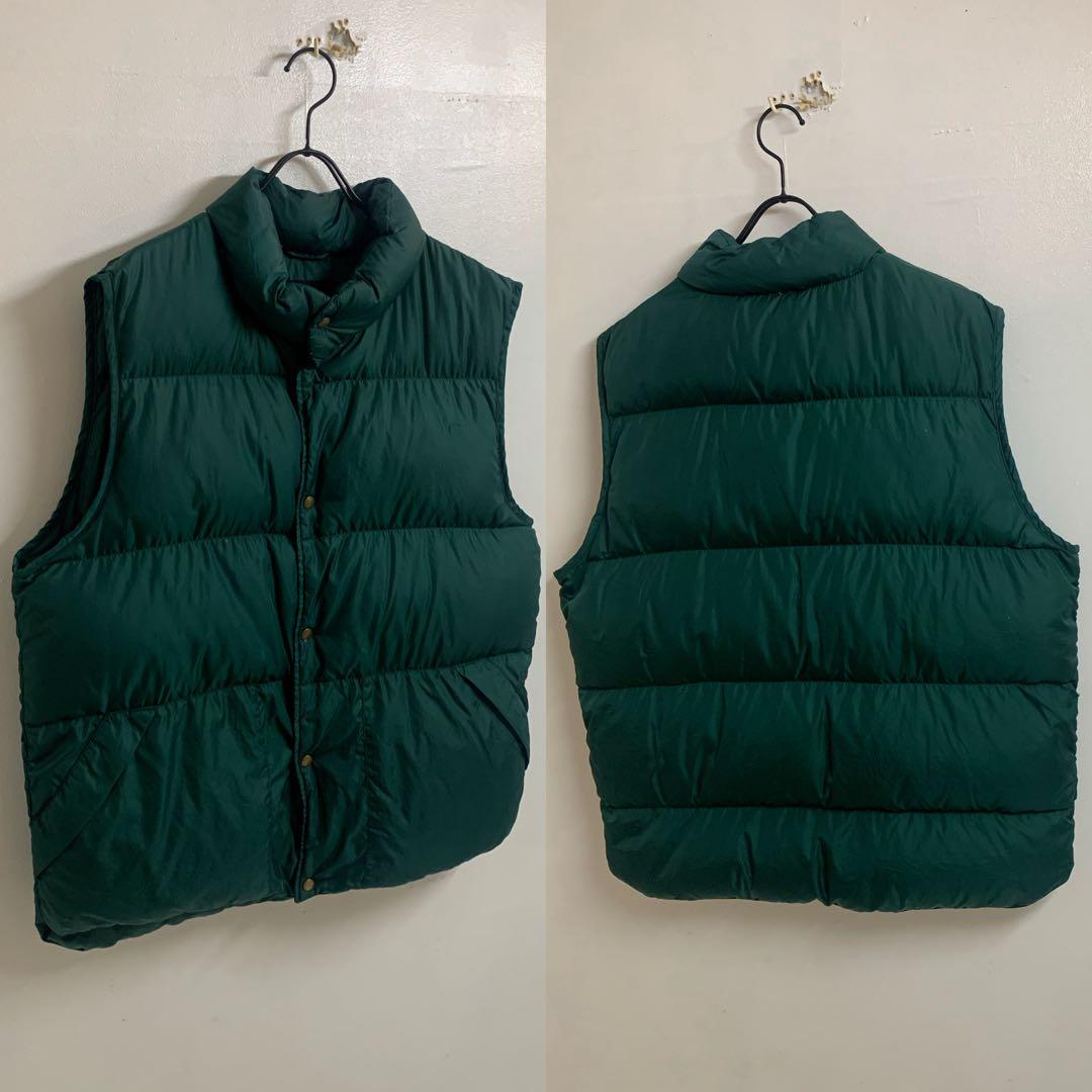 L.L.Bean OUTDOORS VINTAGE 90s ダウンベスト L 緑