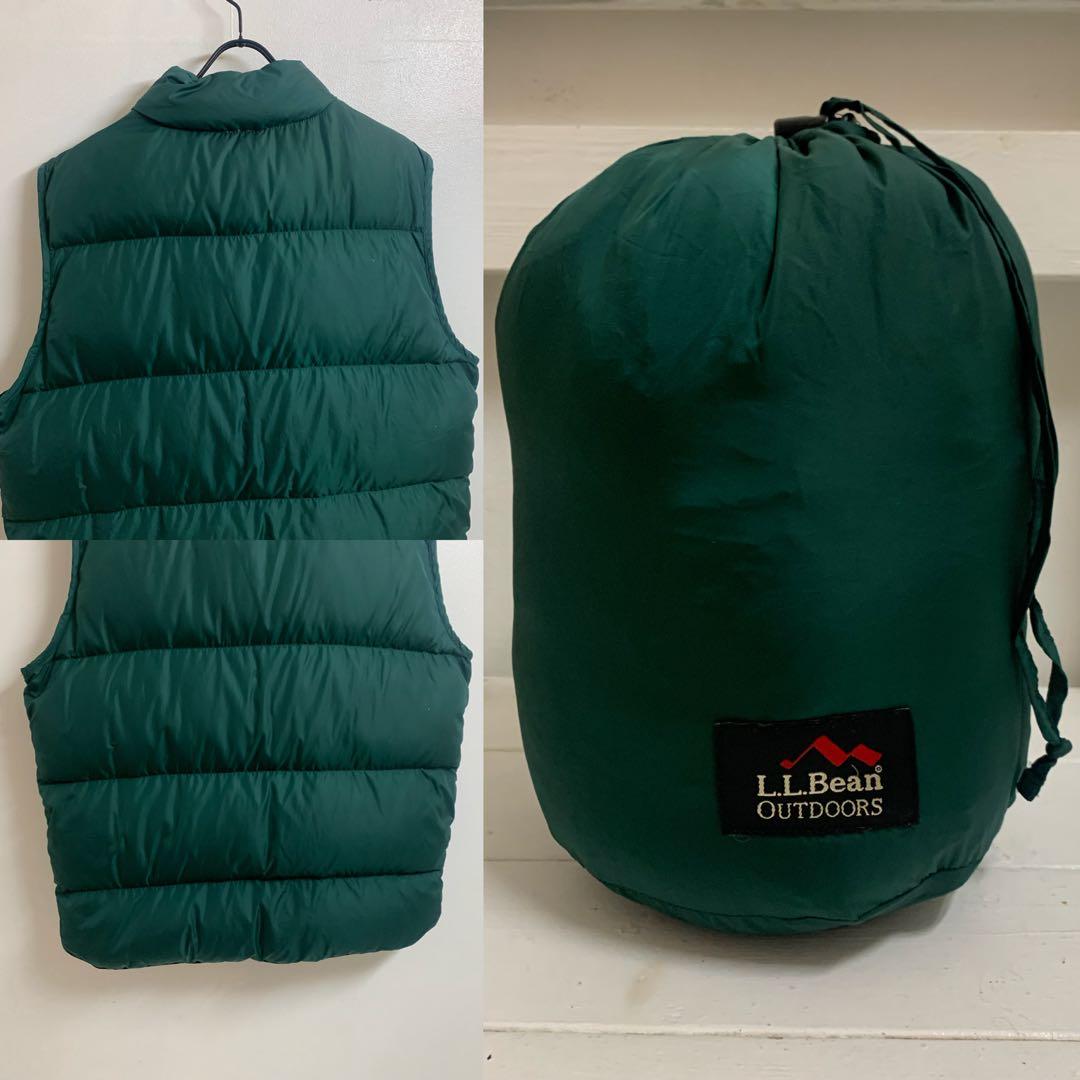 L.L.Bean OUTDOORS VINTAGE 90s ダウンベスト L 緑