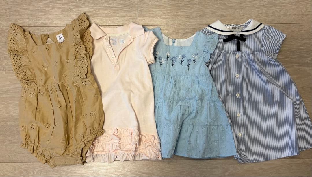 子供服まとめ売り50点(80〜95cm) ラルフローレン、BeBe、プティマイン
