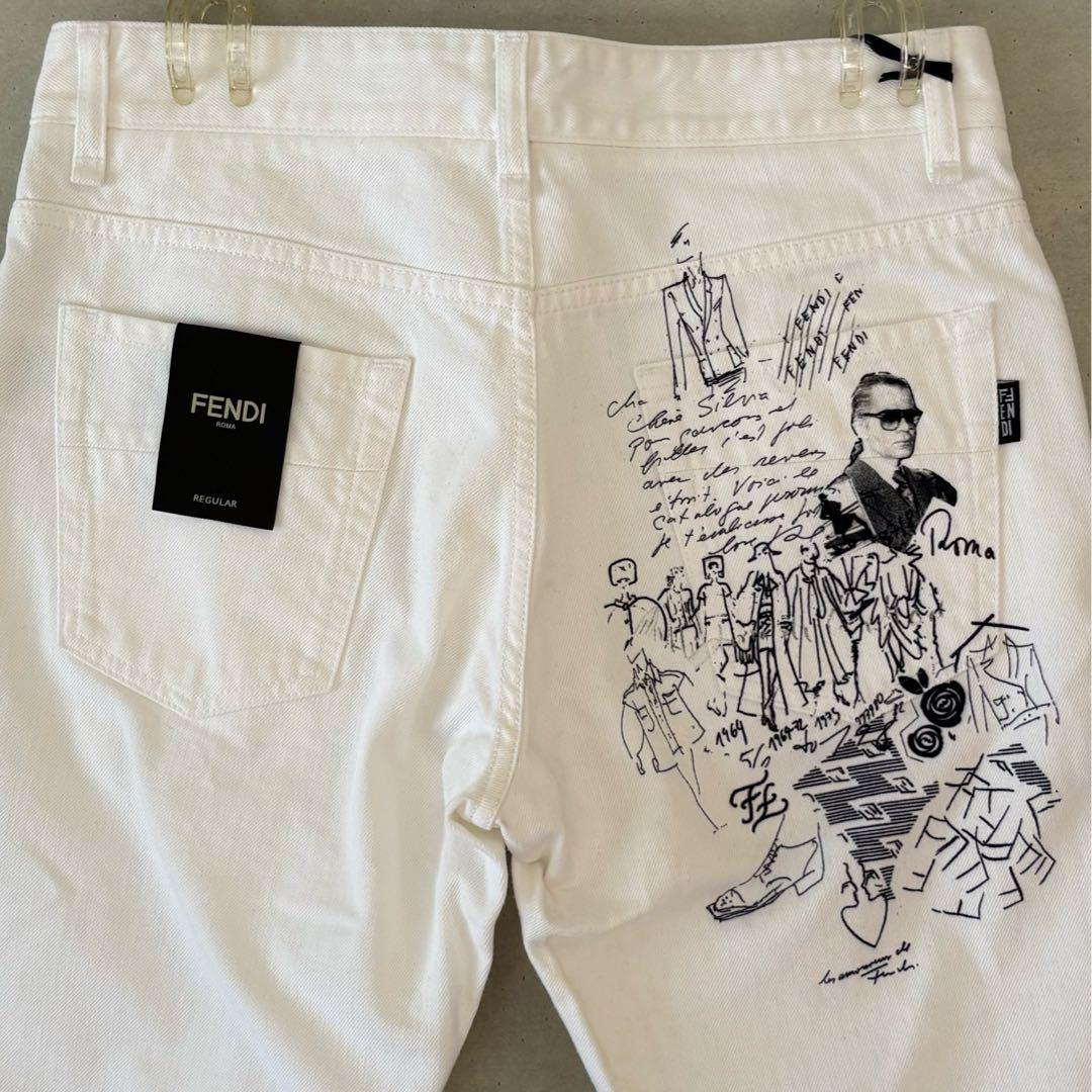 FENDI未使用Karl collage White Jeans（画像7確認）