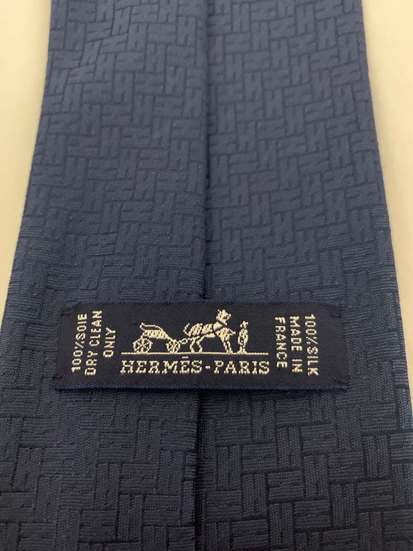 Y*2様 HERMES ネイビー シルクネクタイ ブランド ネクタイ 高級品