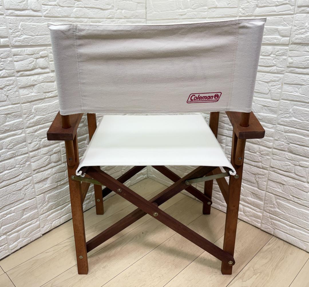 希少 未使用 Coleman コールマン ガーデン ウッドチェア 折りたたみ ②