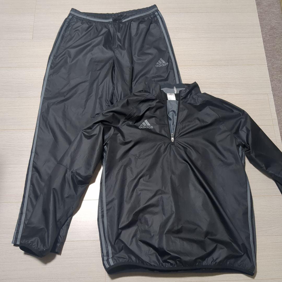値下！上下セットadidas ウィンドブレーカー ピステ ブラック 3XO 美品