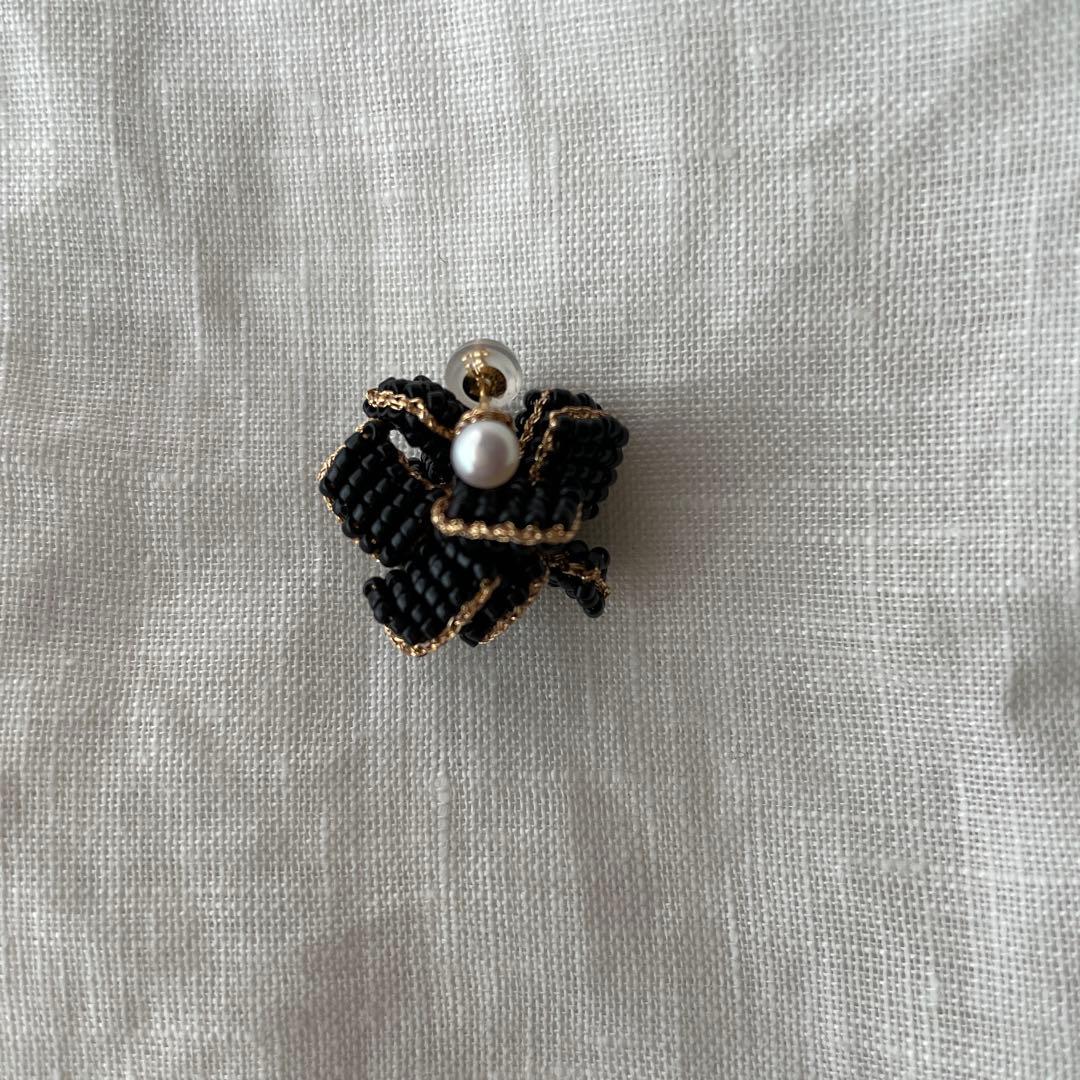FUA accessory Garden ピアス　BLACK/M