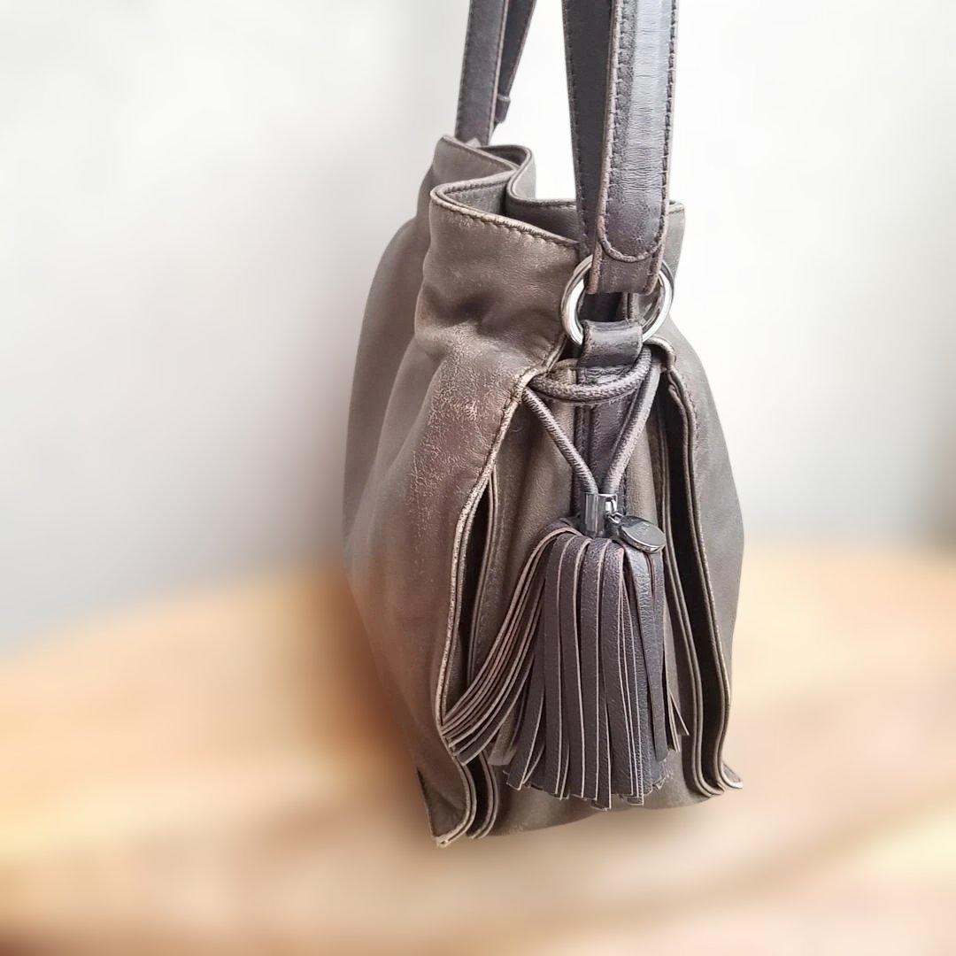 Loewe ブロンズ ブラウンフラメンコ ショルダーバッグ タッセル 巾着