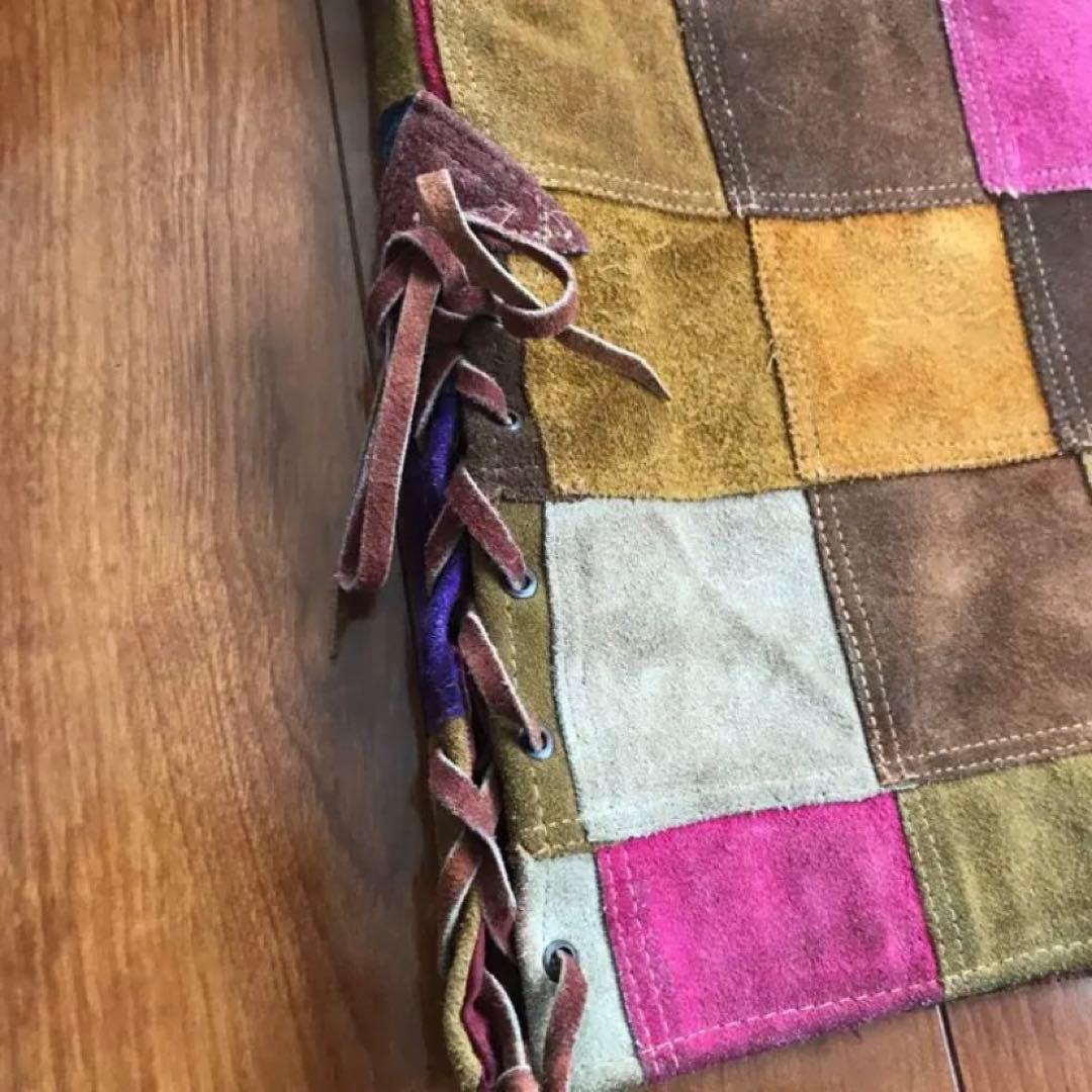 スウェードレザーパッチワークJKT ビィンテージ