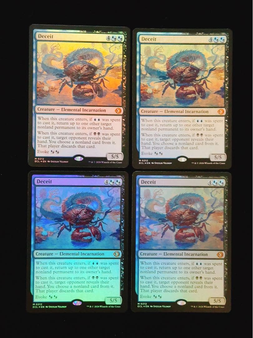 【foil】欺瞞　英語　4枚セット