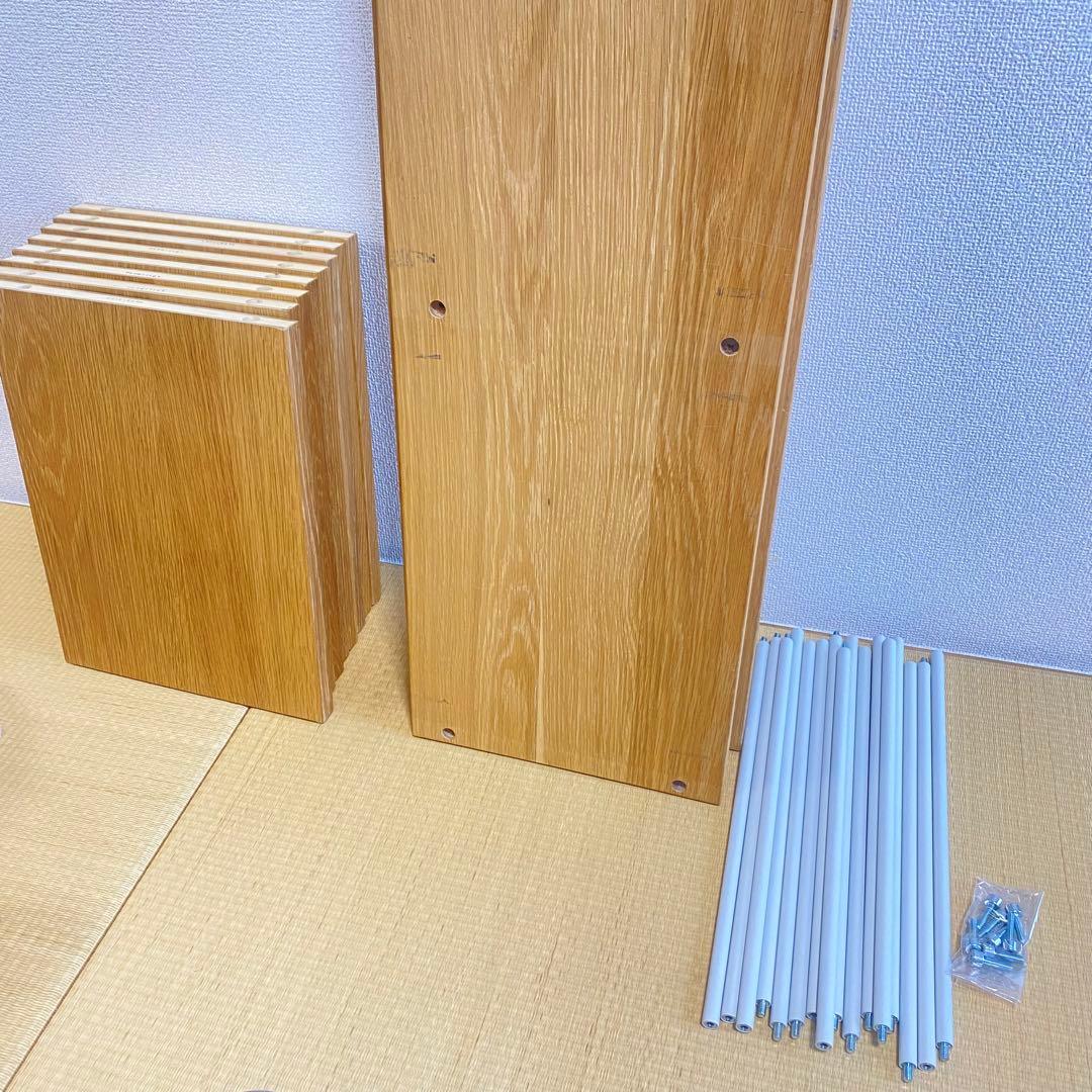 値下げ不可　無印良品　スタッキングシェルフ　３段×２列　オーク材