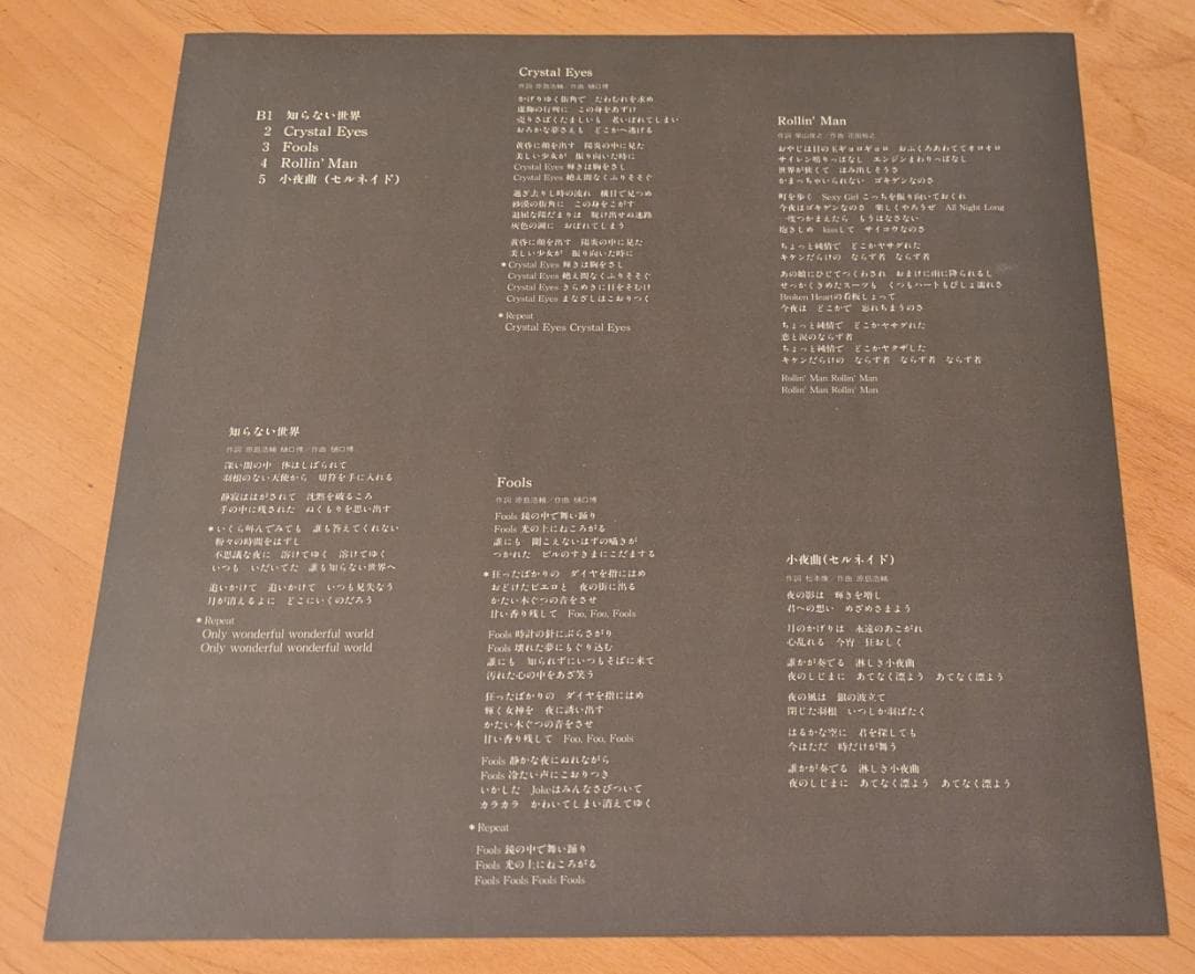 アクシデンツ 知らない世界 LP 帯付 ACCIDENTS