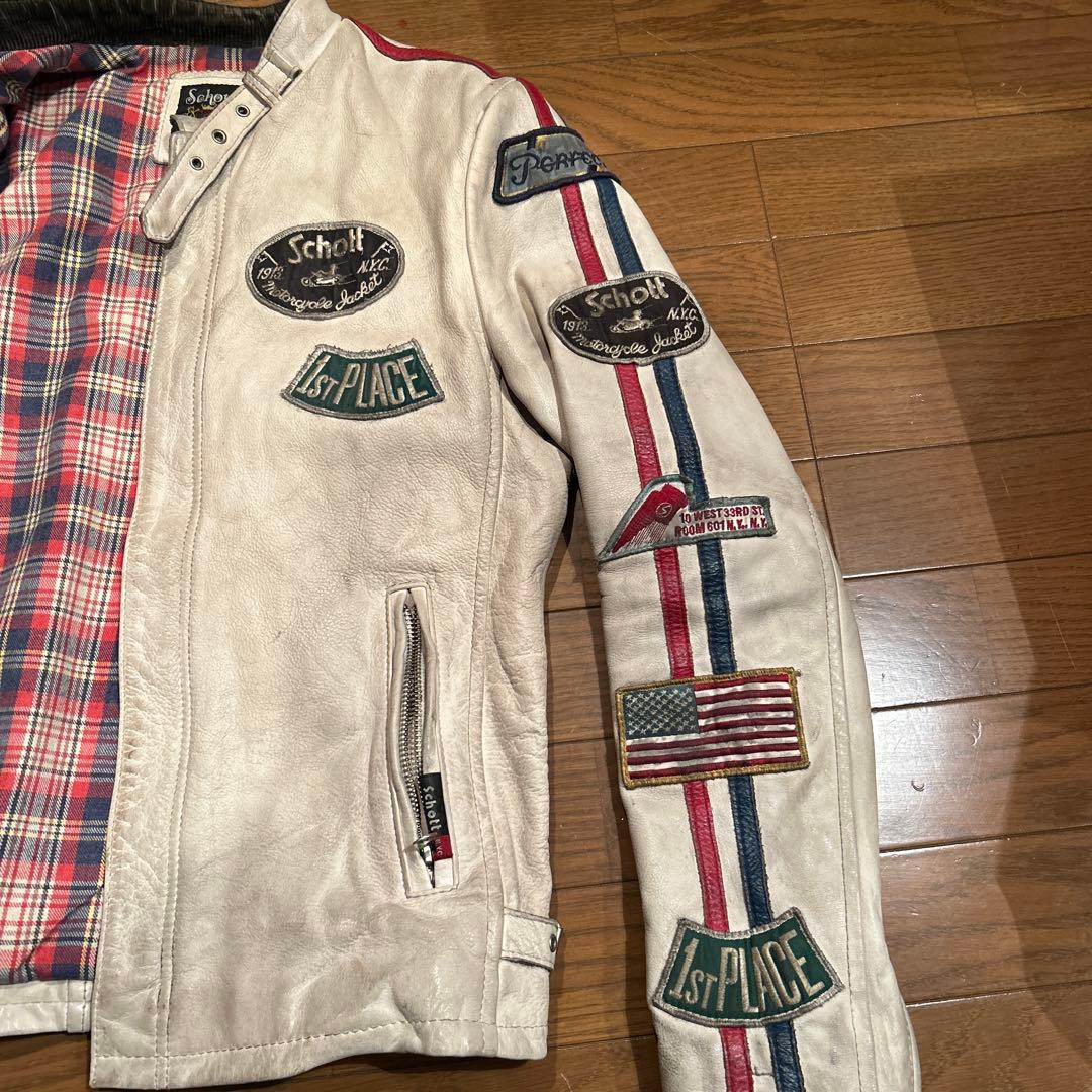 Schott レザージャケット M クラシックレーサー　カスタム　ライダース