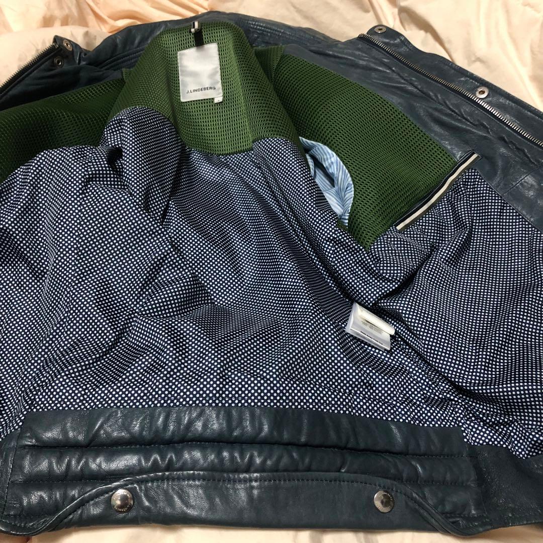 ね*じ様 J.LINDEBERG 羊革ライダースジャケット S