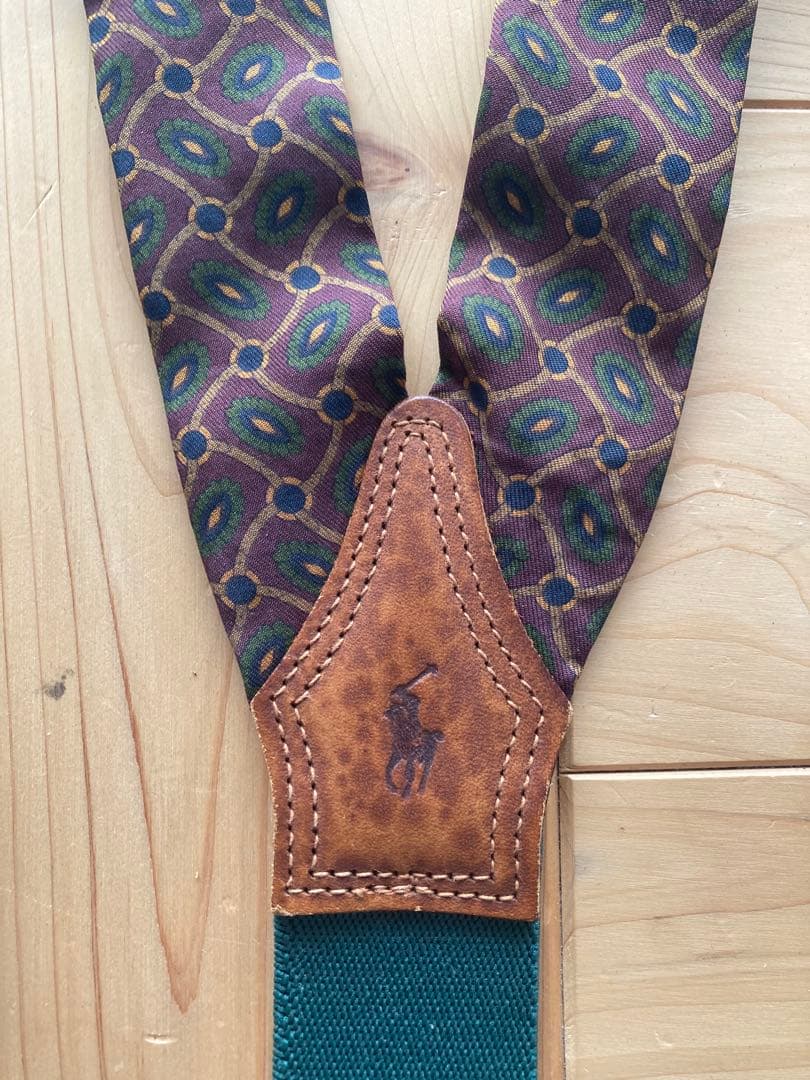 Ralph Lauren ラルフ サスペンダー レザー ビンテージ 古着