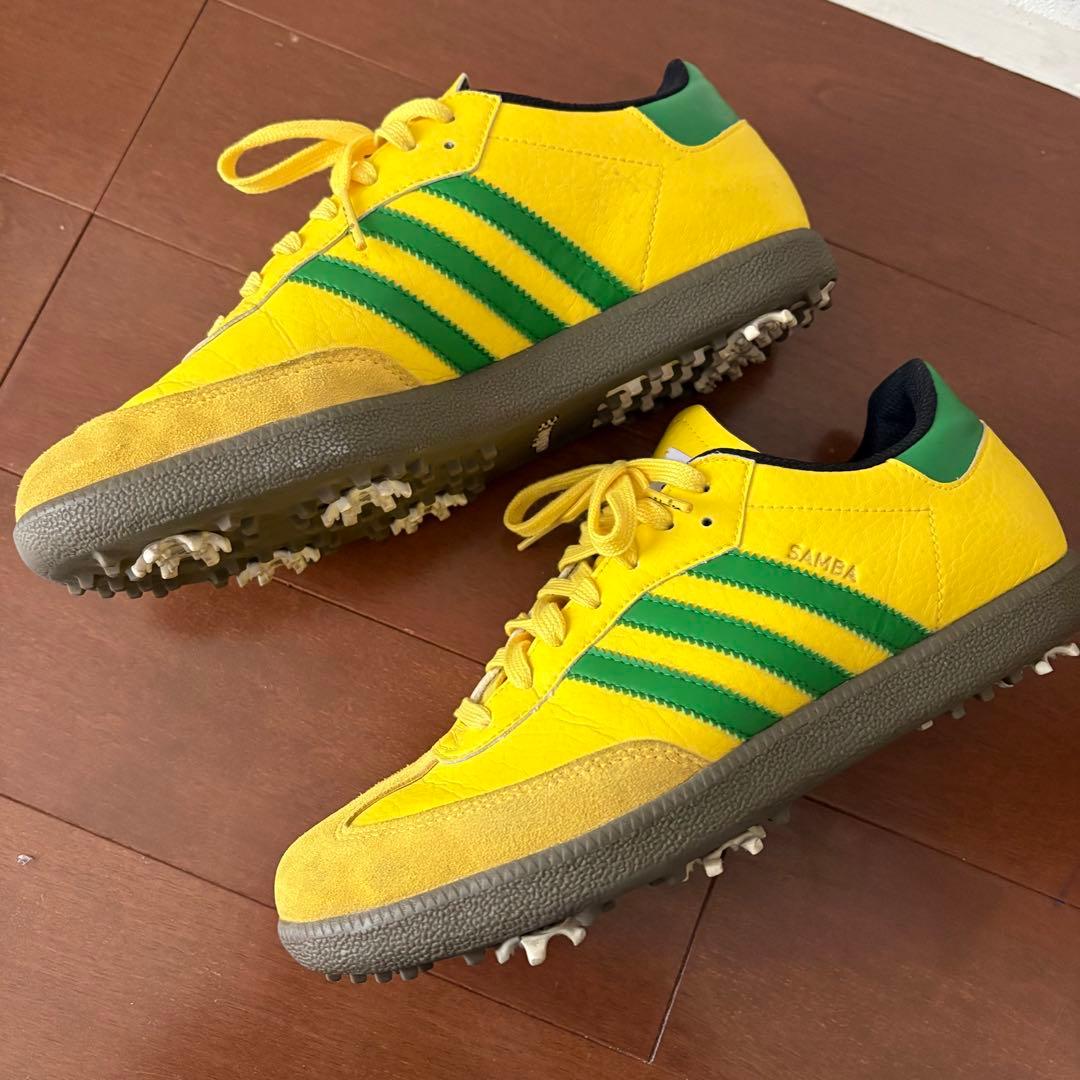 Adidas Samba サンバ イエロー ゴルフシューズ 25.5