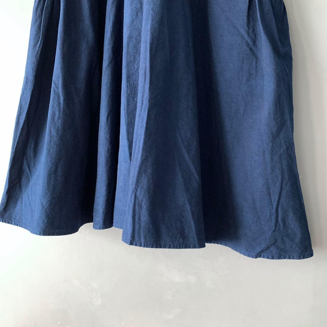 Blueingreen 高城染工場 カシュクールワンピース インディゴ染め