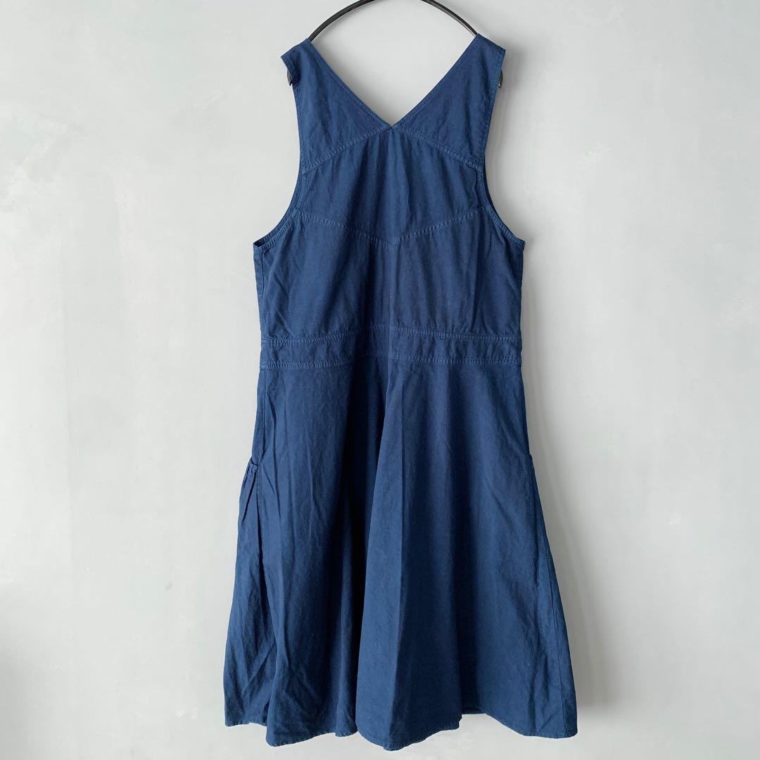 Blueingreen 高城染工場 カシュクールワンピース インディゴ染め