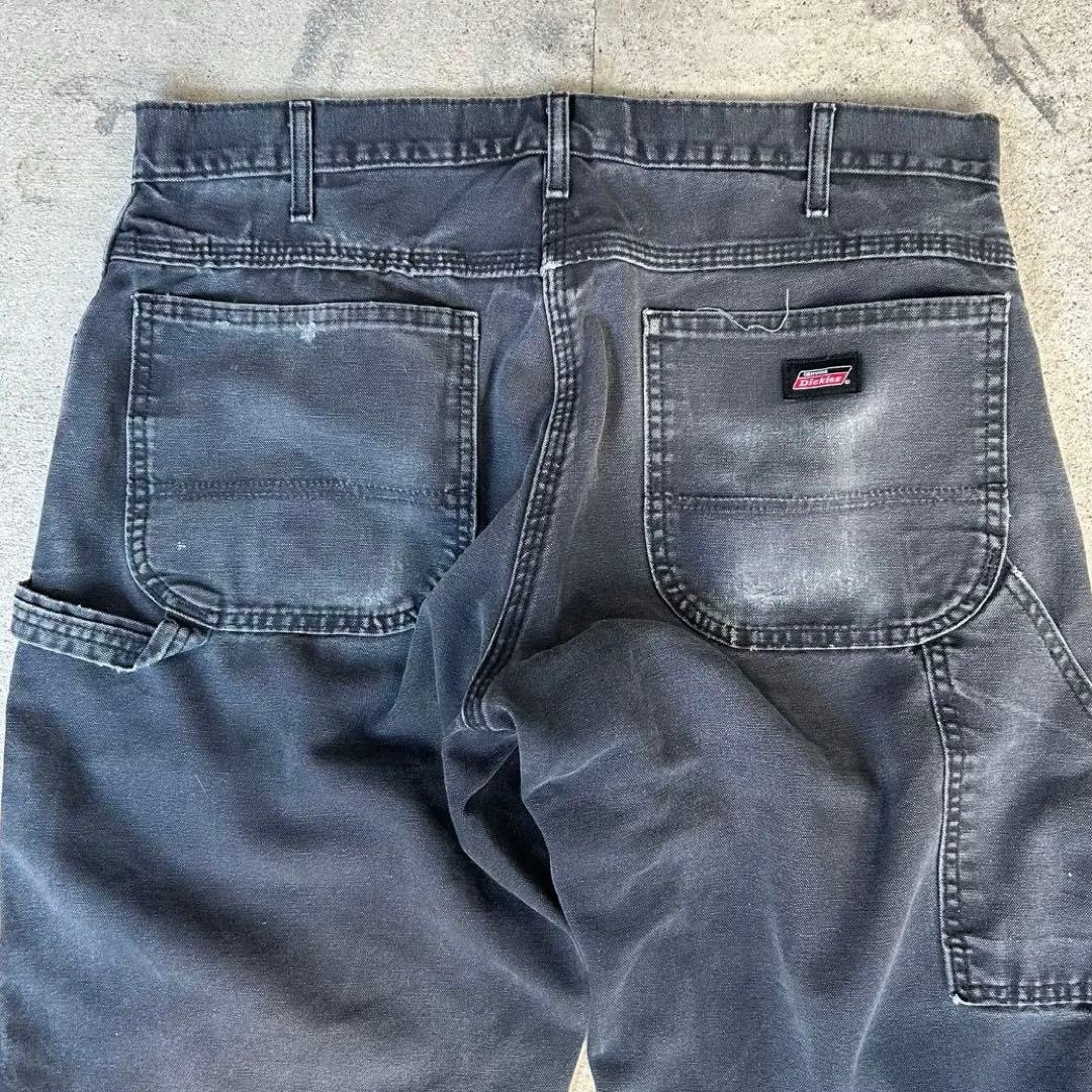 DICKIES ダック地 ワークパンツ 鬼フェード 34×32