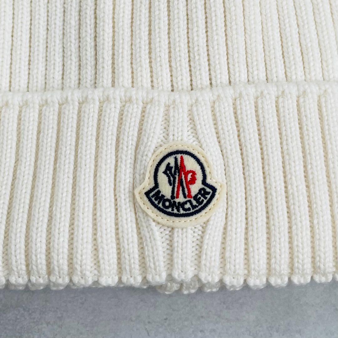【新品未使用】Moncler ニット帽 ホワイト