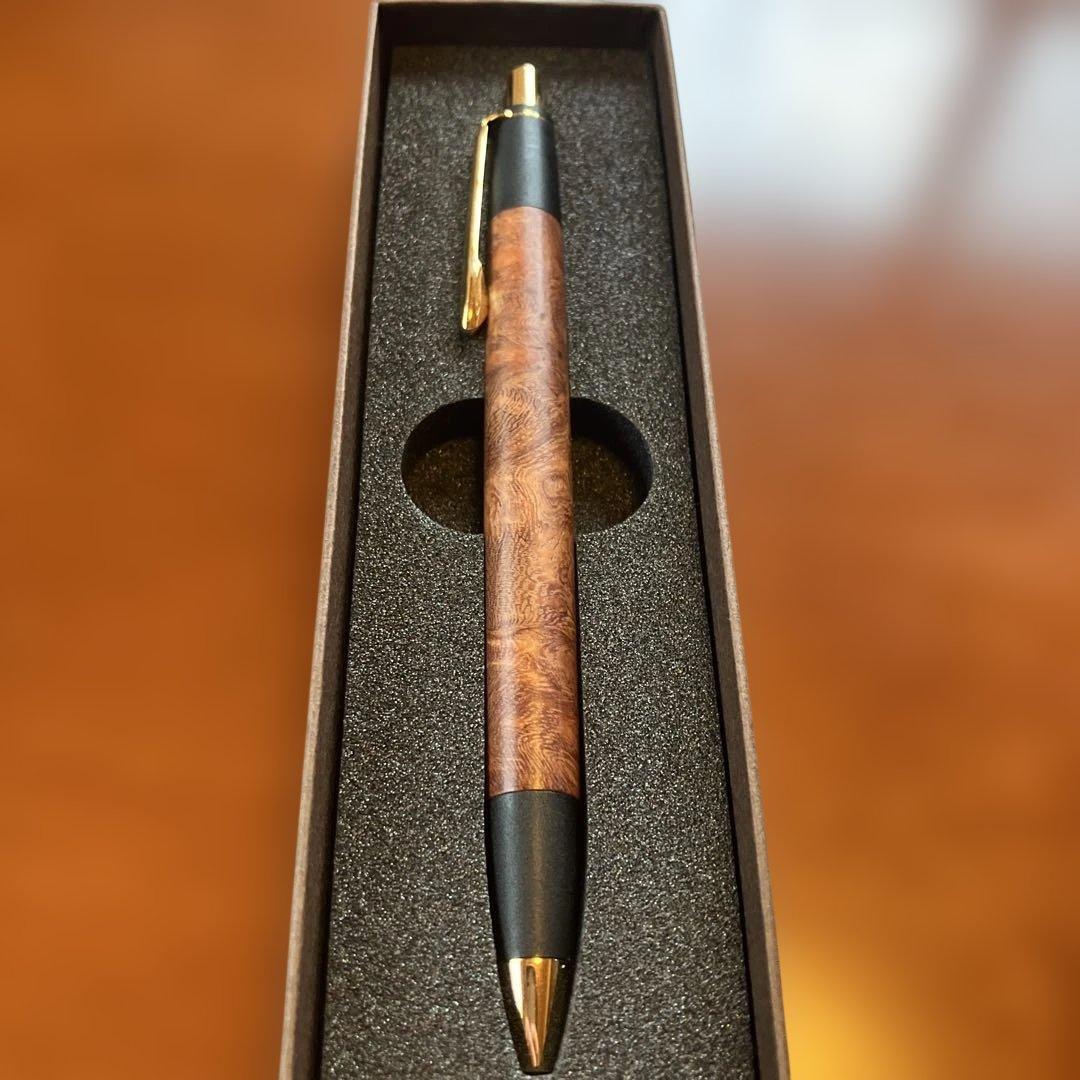【良杢】ボナンペン　真鍮金具　本花梨瘤　シャープペンシル 0.5