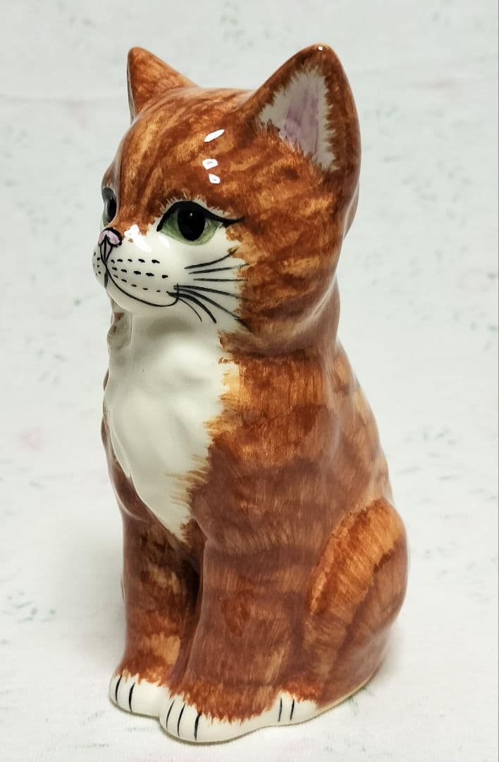 ◇英国製 ヴィンテージ 猫のオブジェ 陶器製