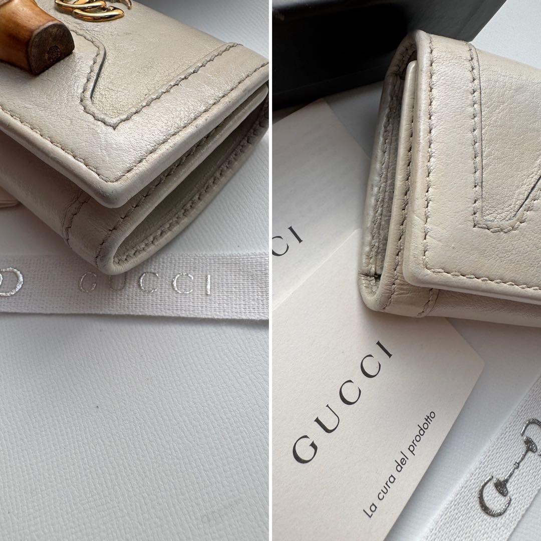 【美品】 124 GUCCI グッチ マーモント キーケース ウッド
