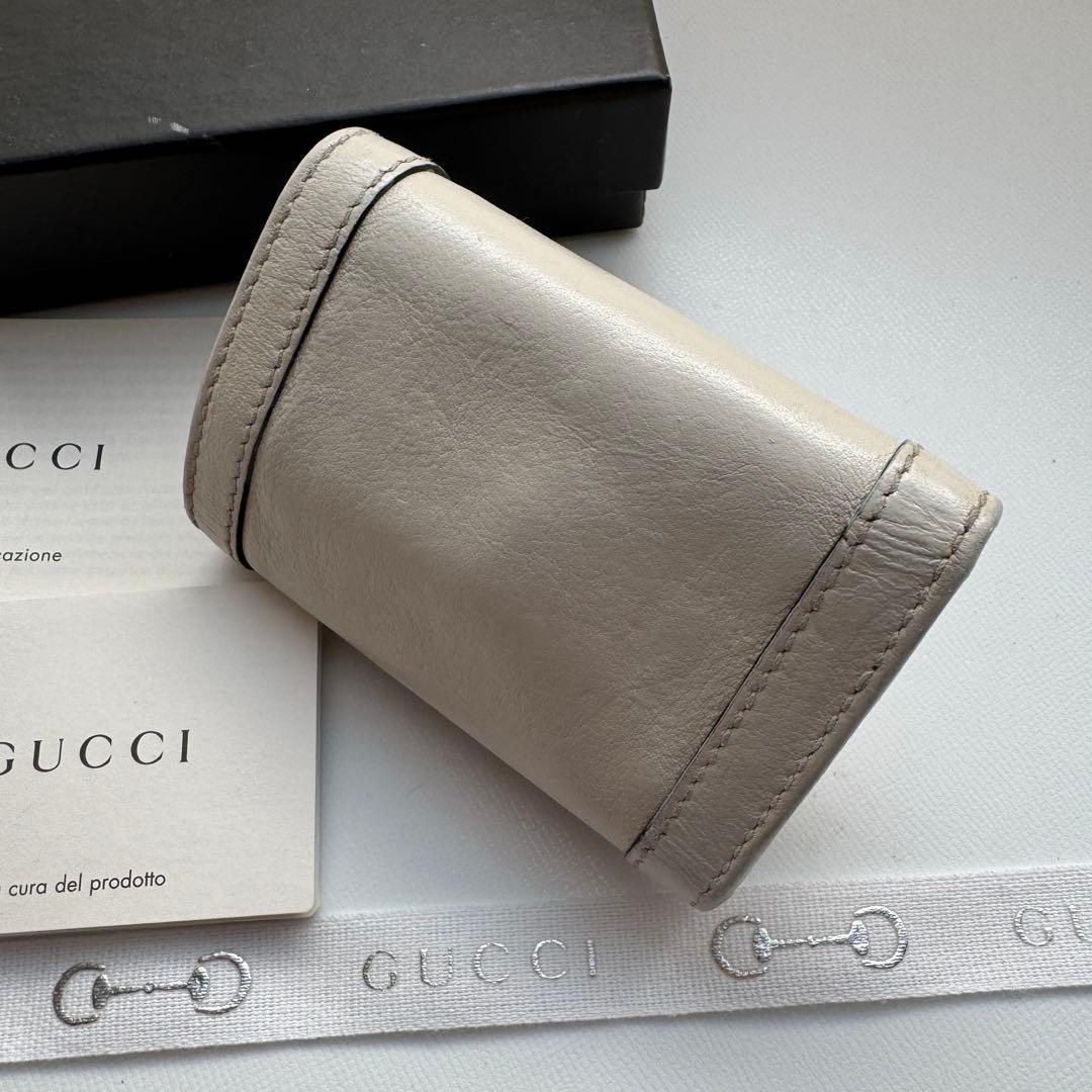 【美品】 124 GUCCI グッチ マーモント キーケース ウッド